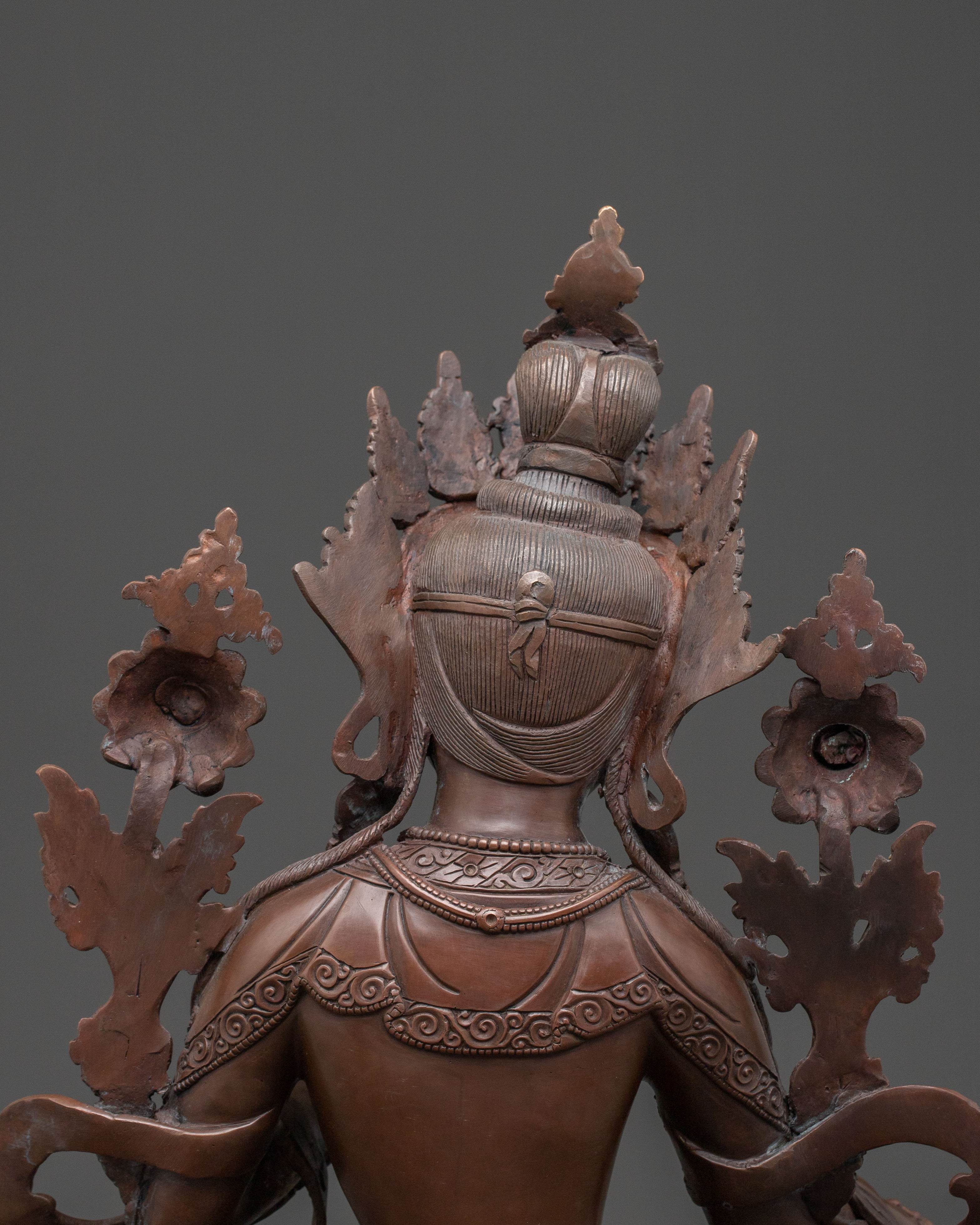 Handcrafted Copper Statue of Green Tara