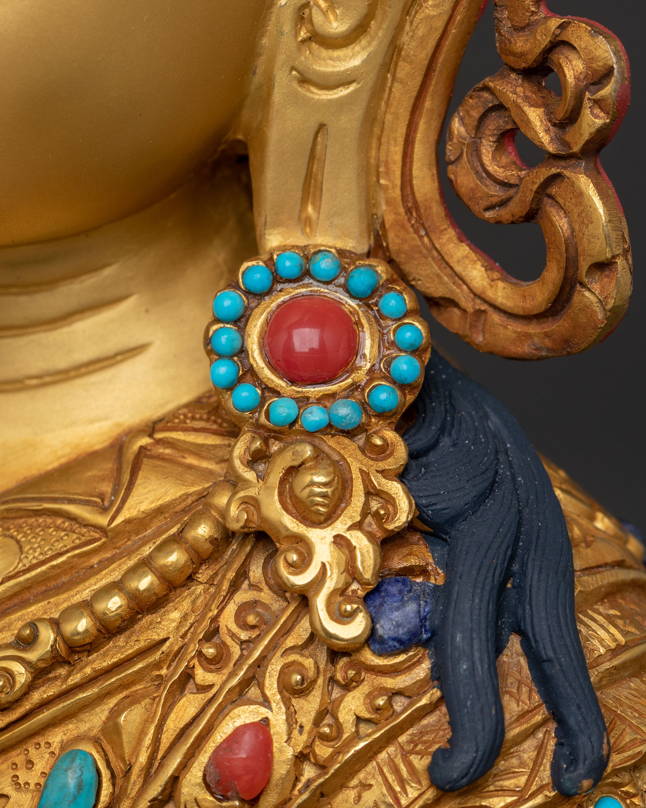 Guru Tsokye Dorje Spiritual Statue | 24k Gold Gilded Figure