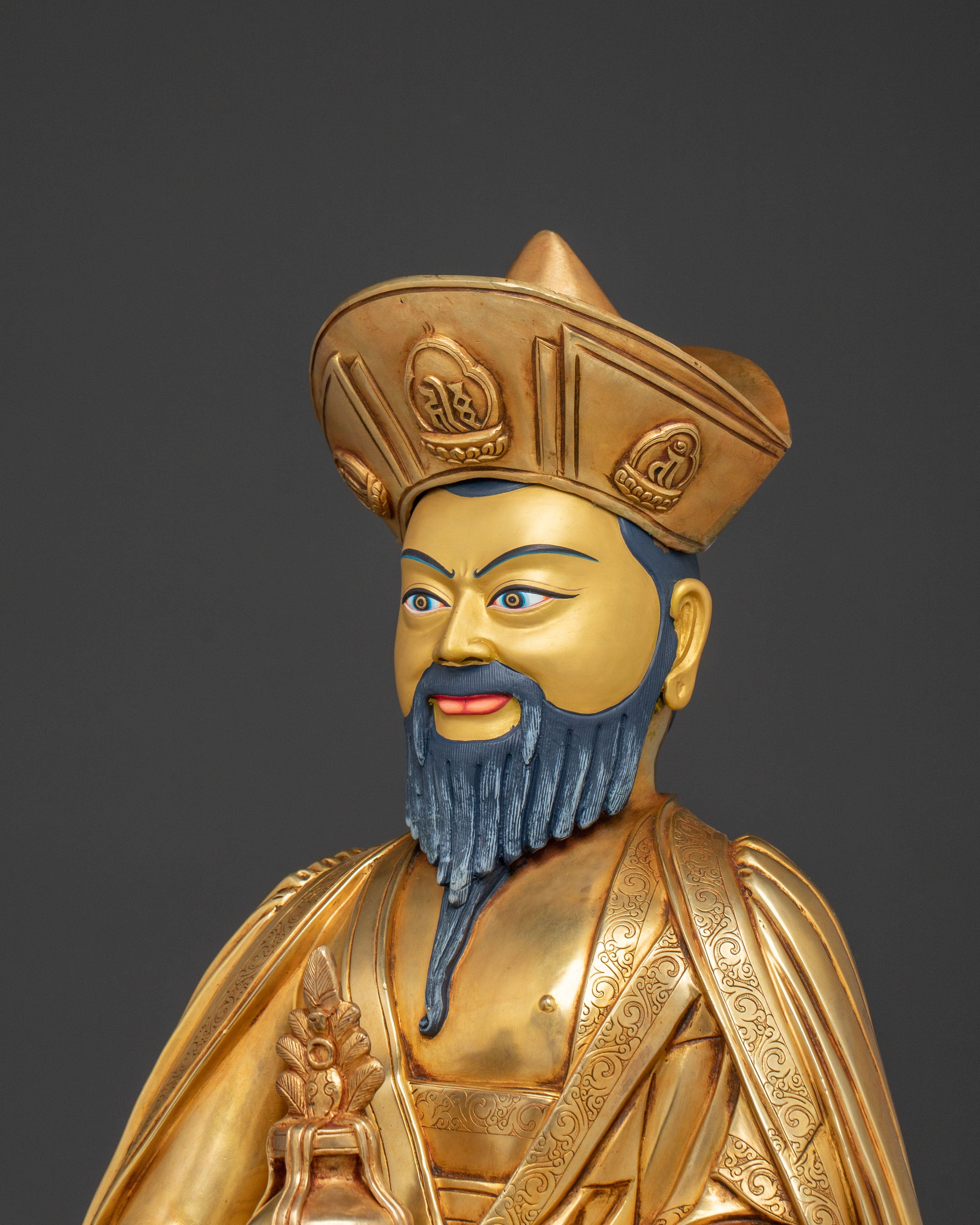 Guru Shapdum Figurine | 24K Gold Gilded Altar Decor