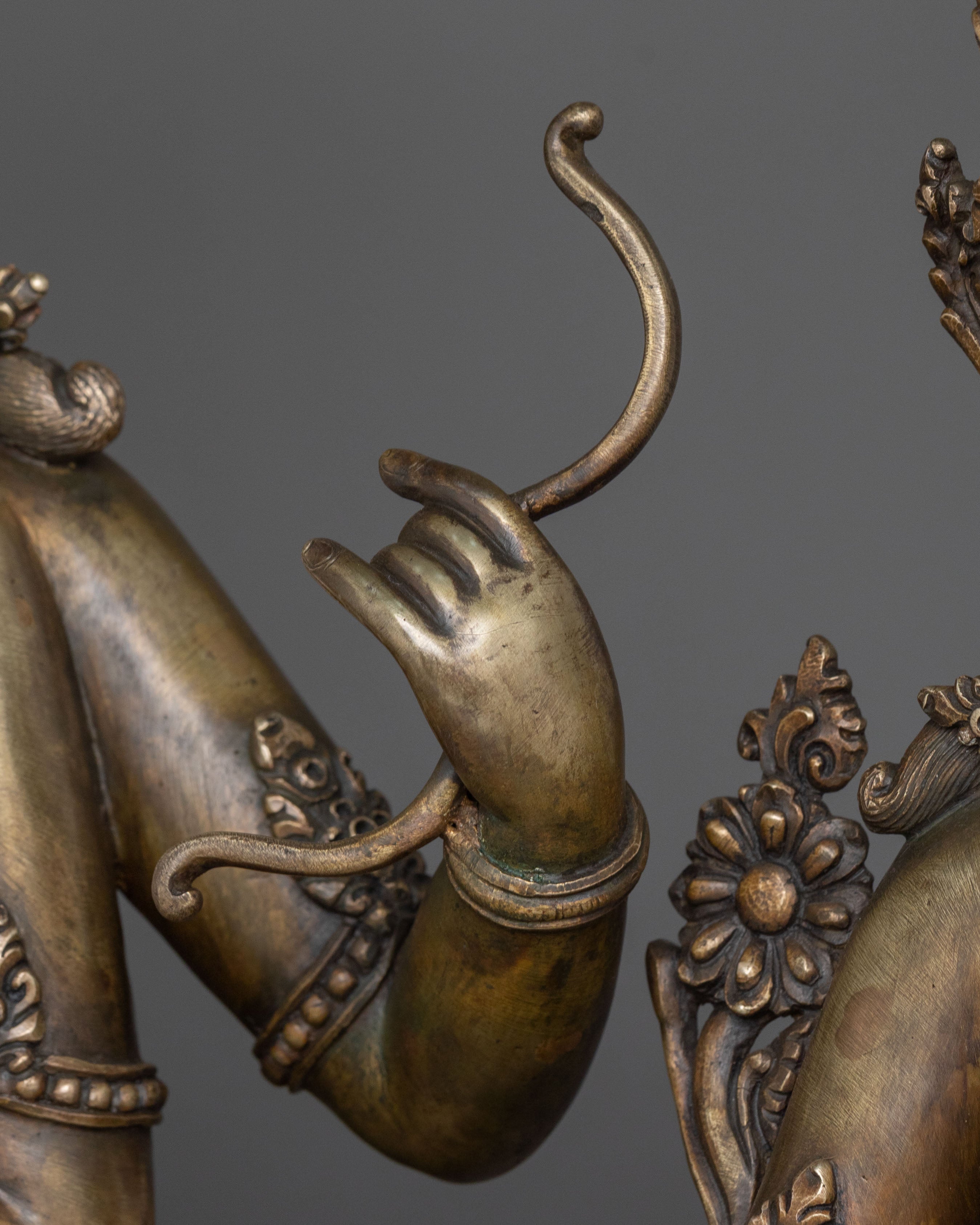Maha Manjushri and Green Tara Statue Set | Altar Decor