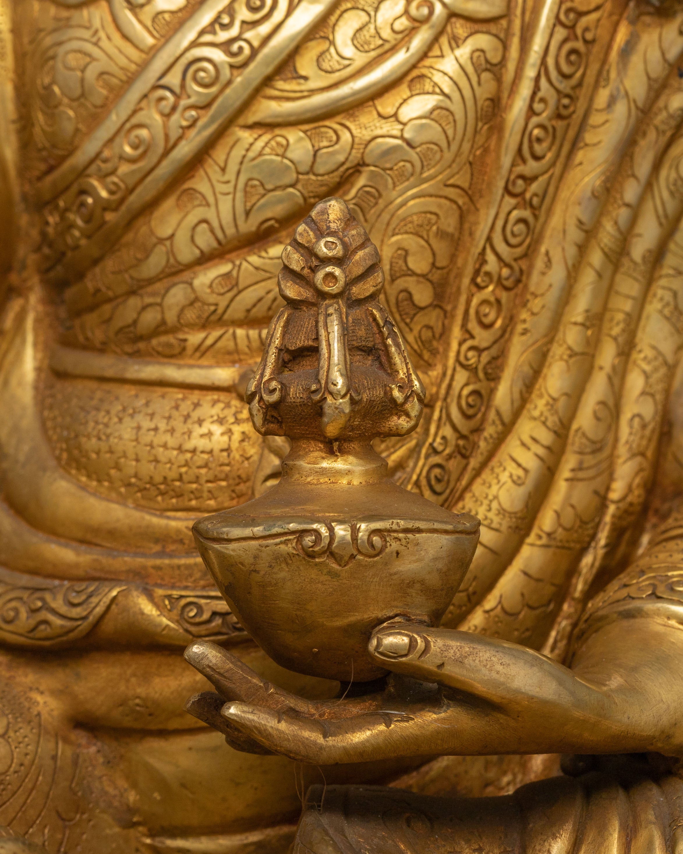 Tibetan Buddhist Sacred Figurine of Guru Rinpoche