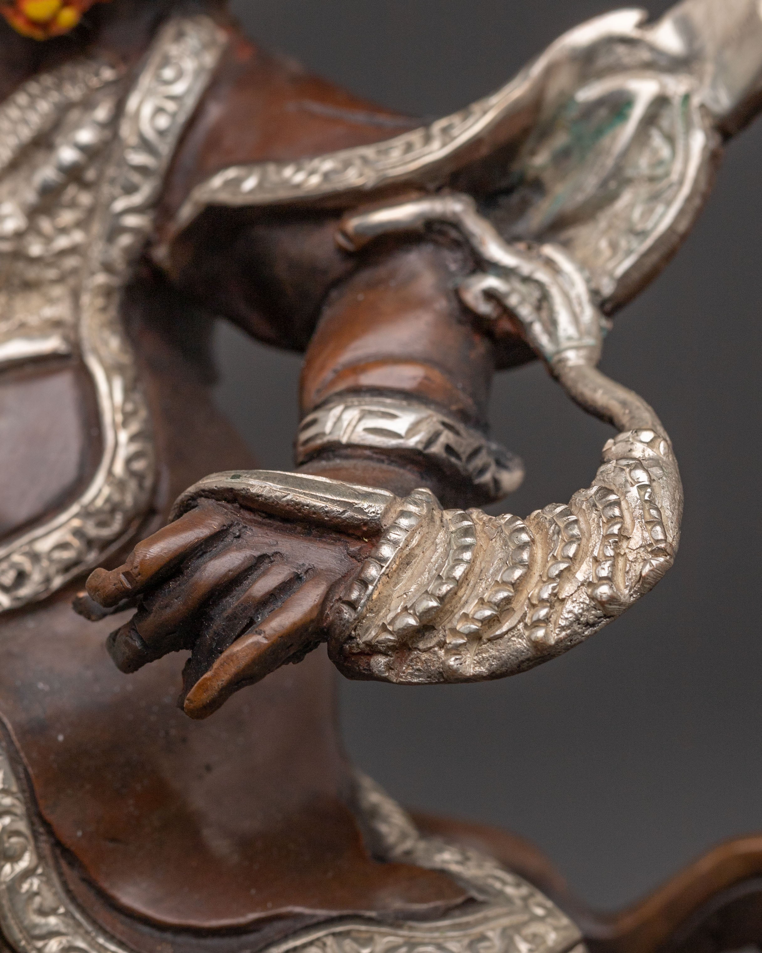 Mahakala Protector Deity | Oxidized Copper Statue