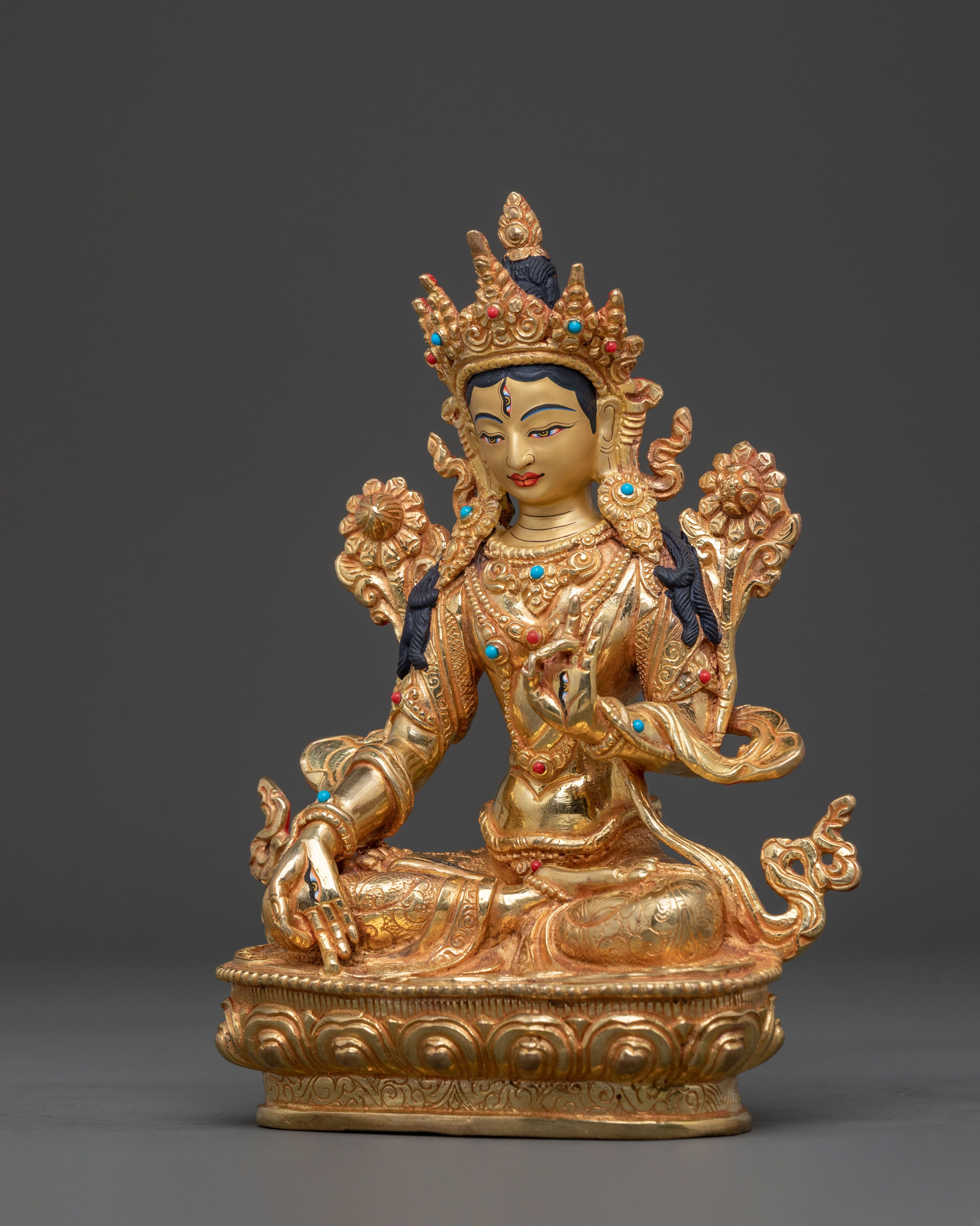White Tara Statue | Seven-Eyed Tara