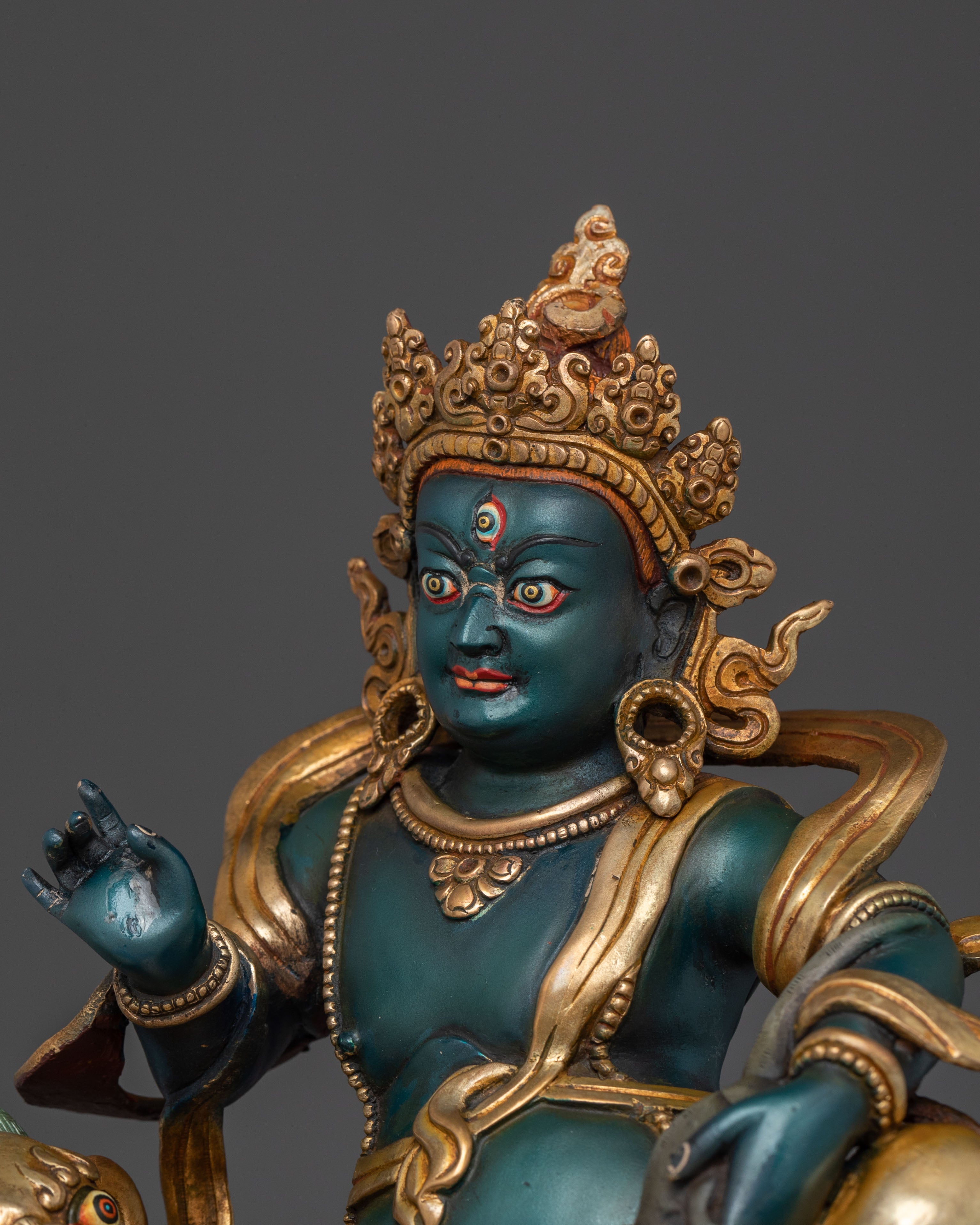 Sacred Namtoshe Wealth Deity Statue, Handcrafted in Nepal