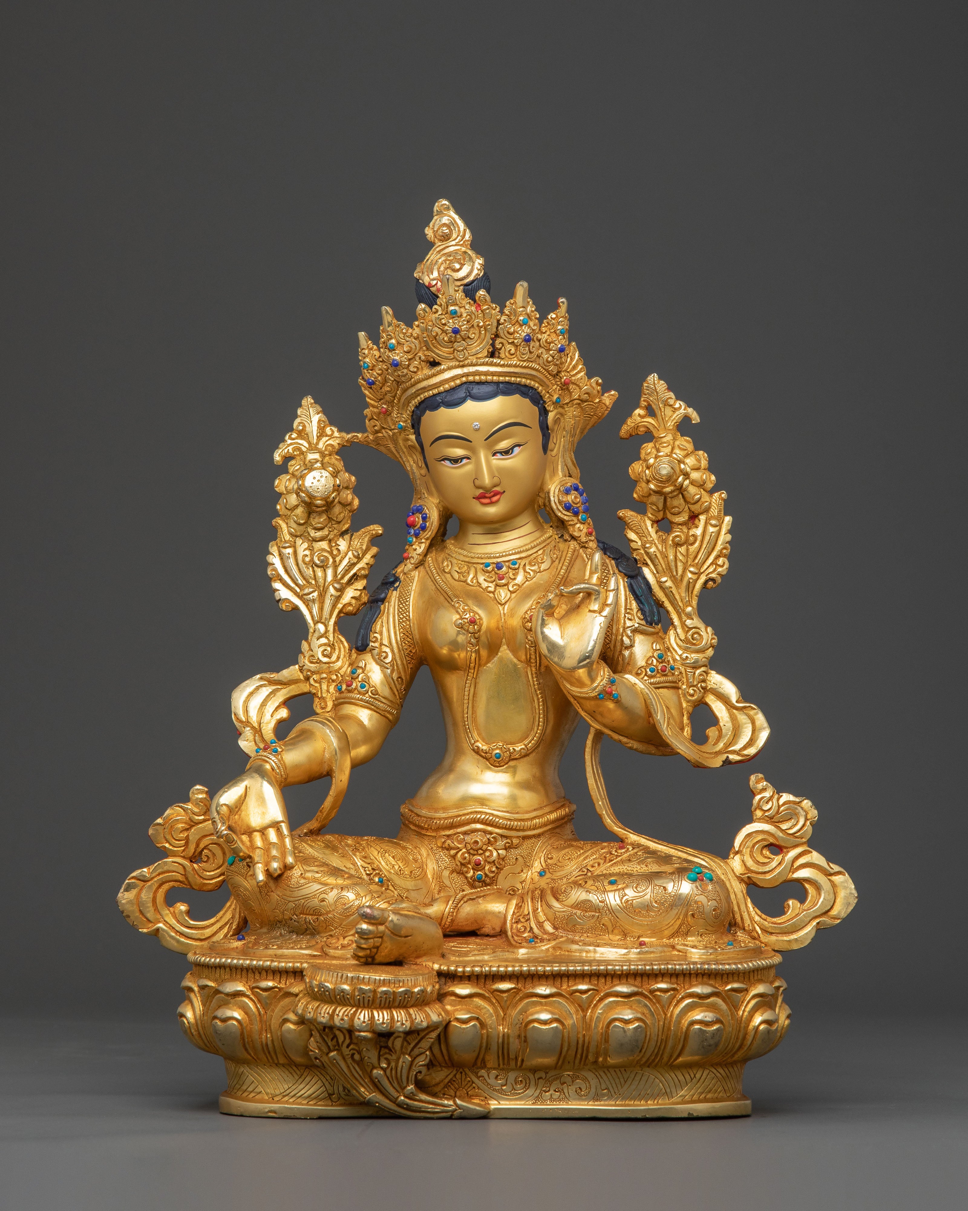 Green Tara Divine Feminine Statue: Goddess of Compassion