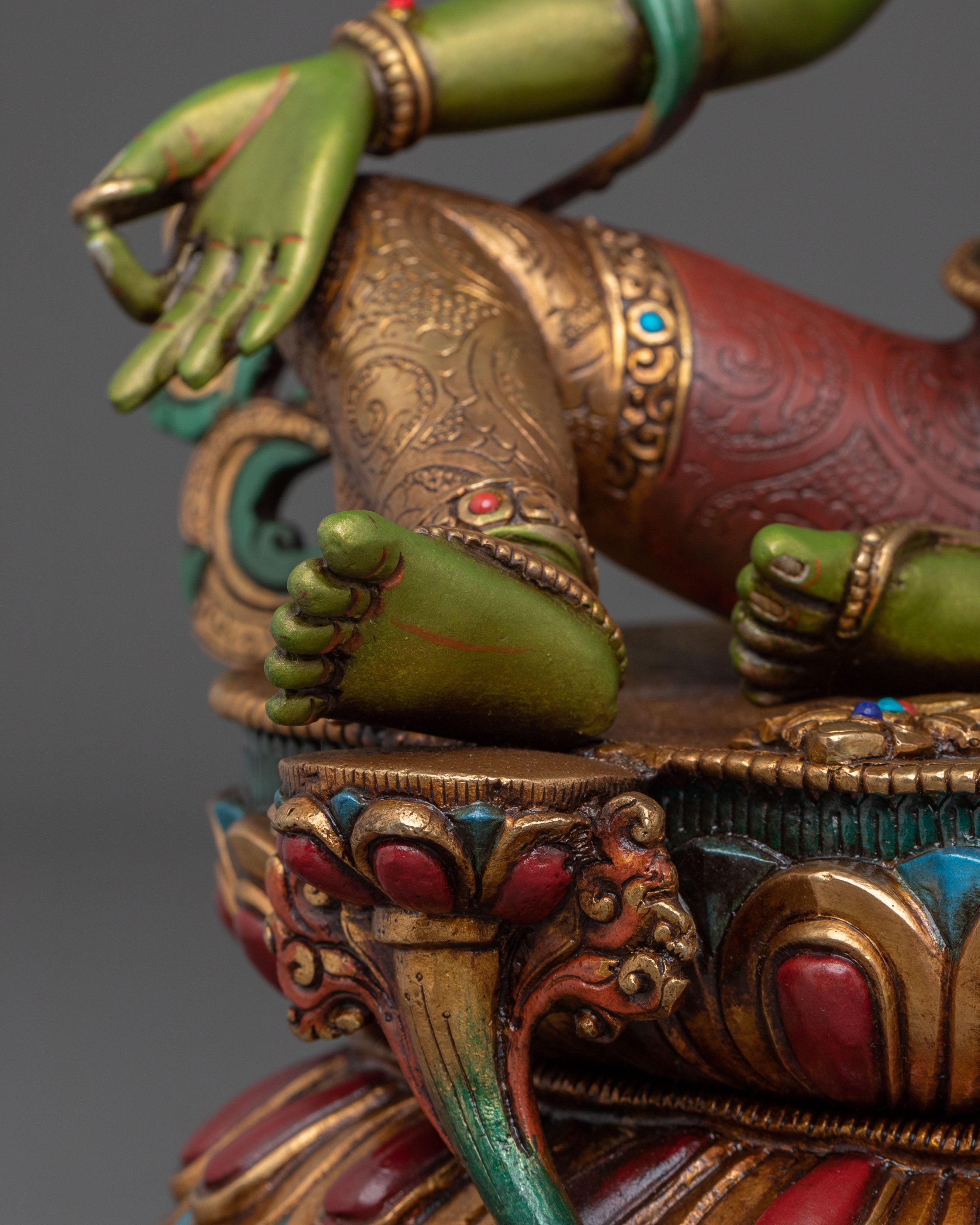 Green Tara Sculpture | Tibetan Protector