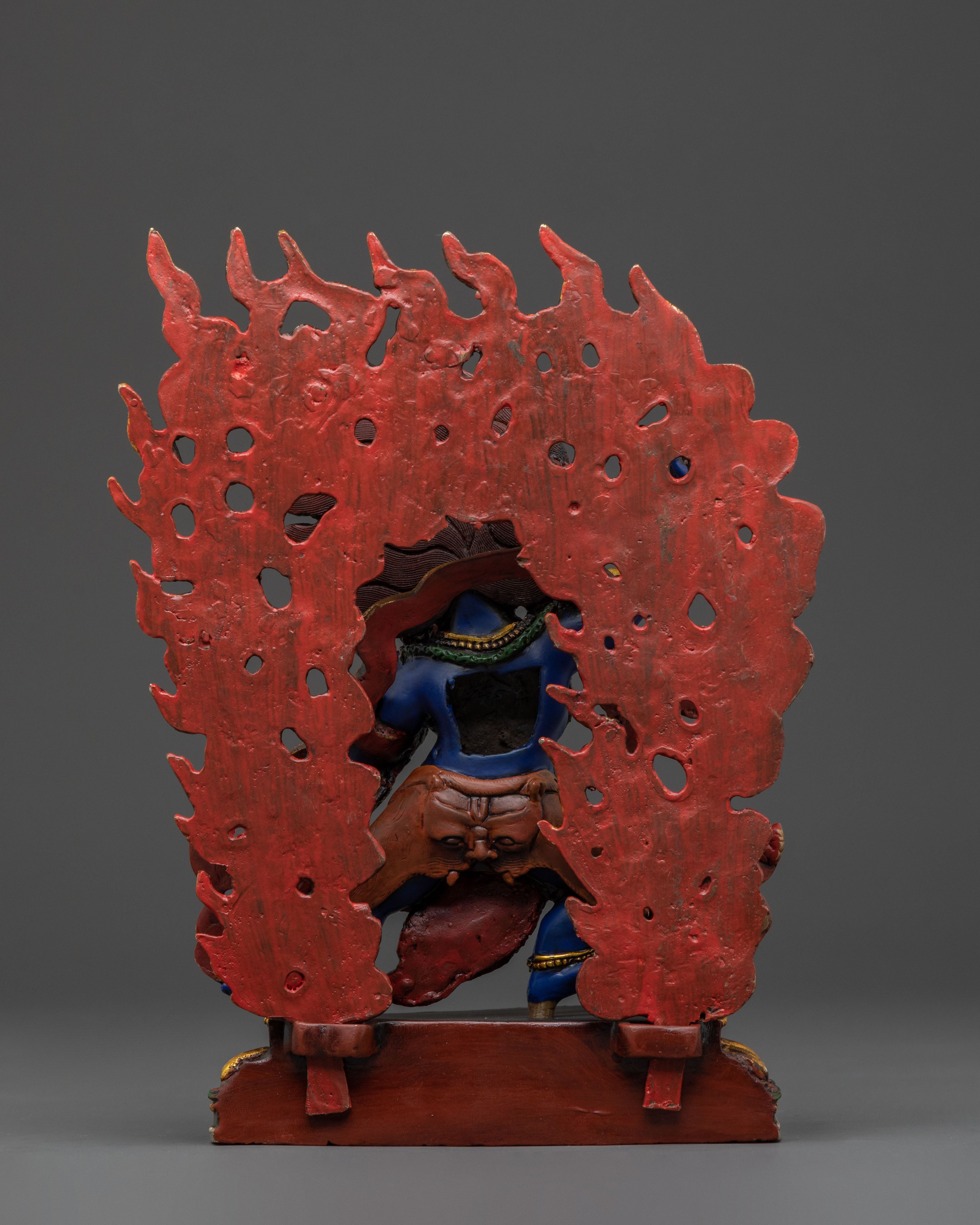 Vajrapani with Vajra Sculpture | Handcrafted Serenity