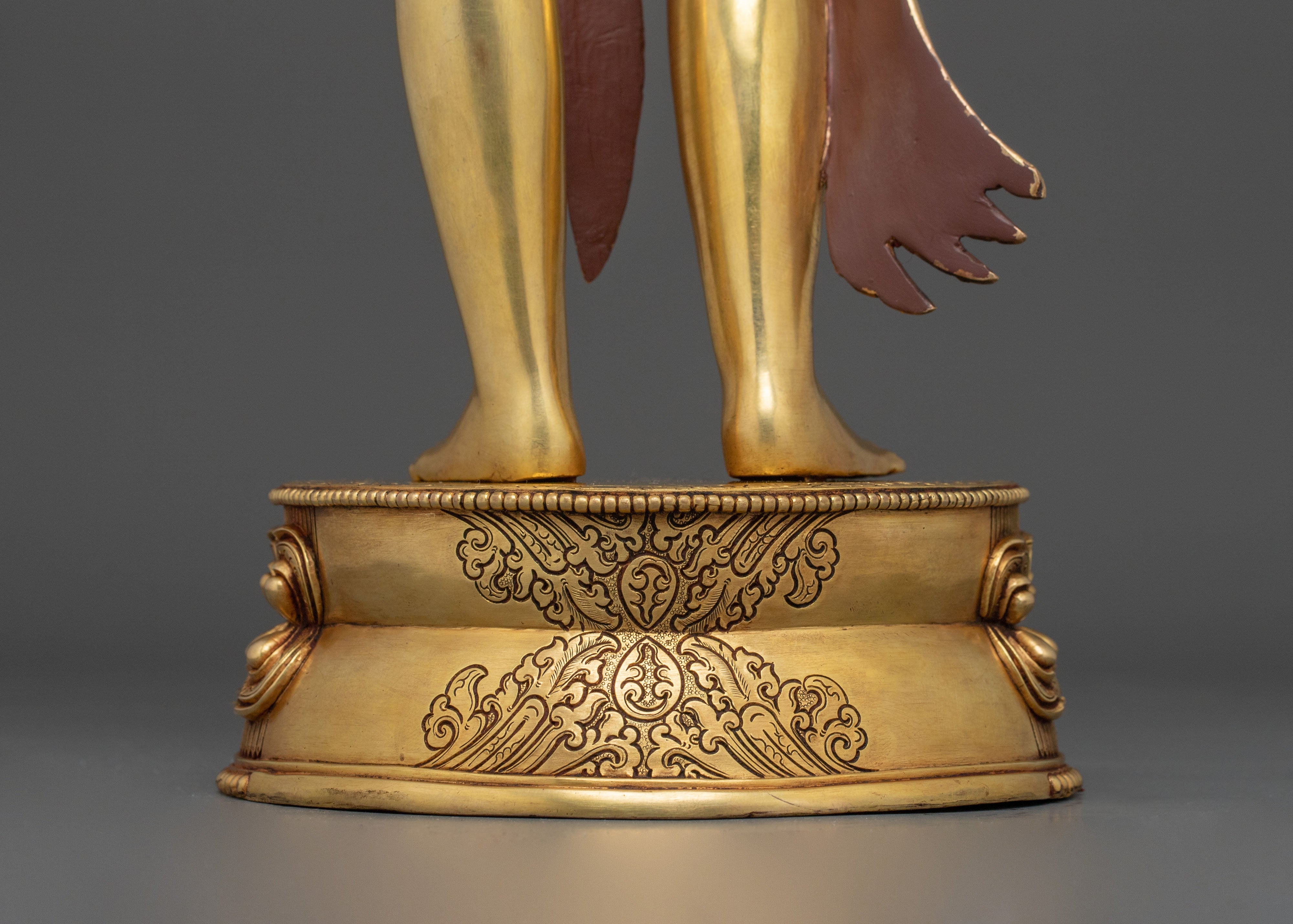 Standing Green Tara with 24K Gold Gilding
