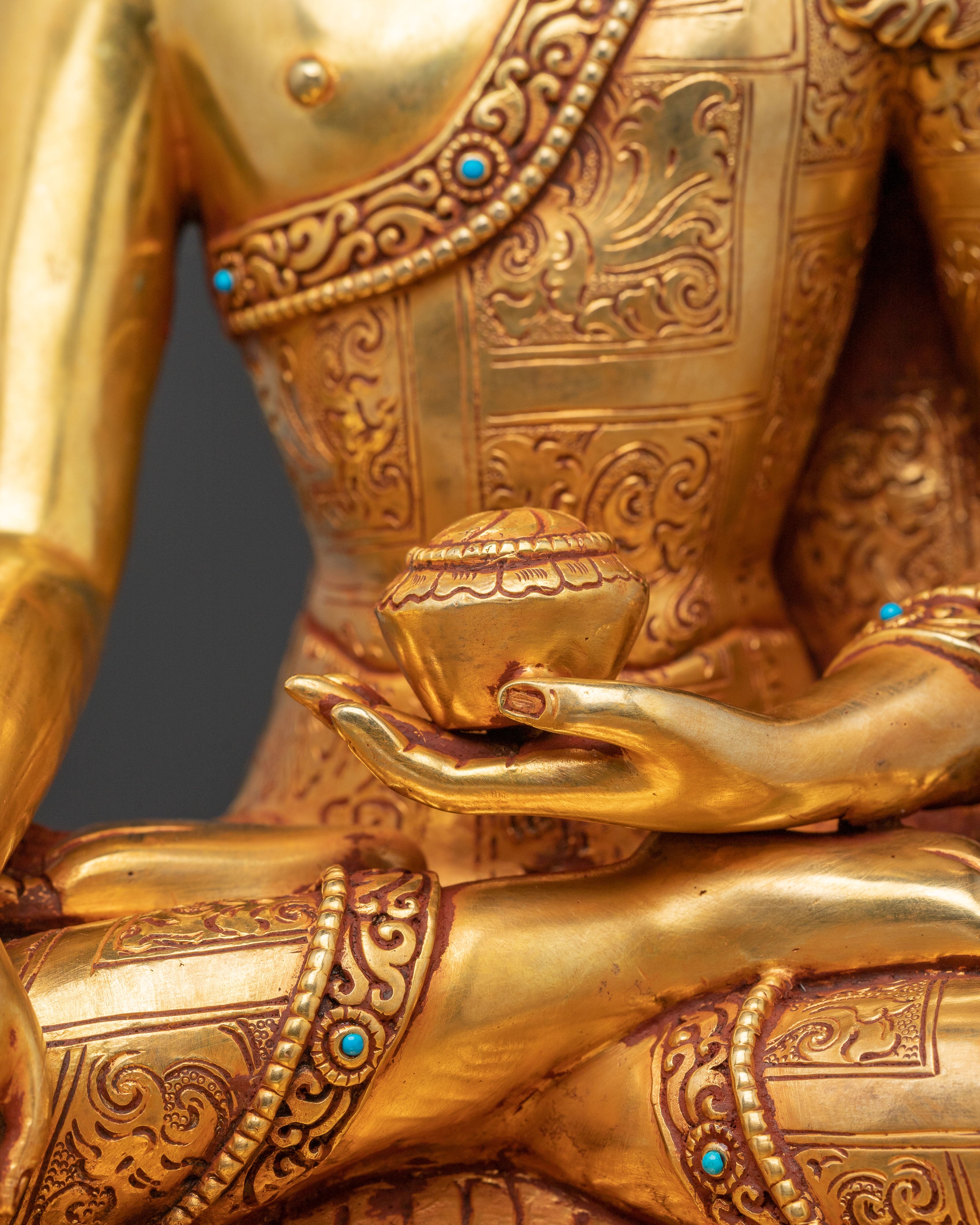 Shakyamuni Buddha Religious Statue – Hand-Gilded