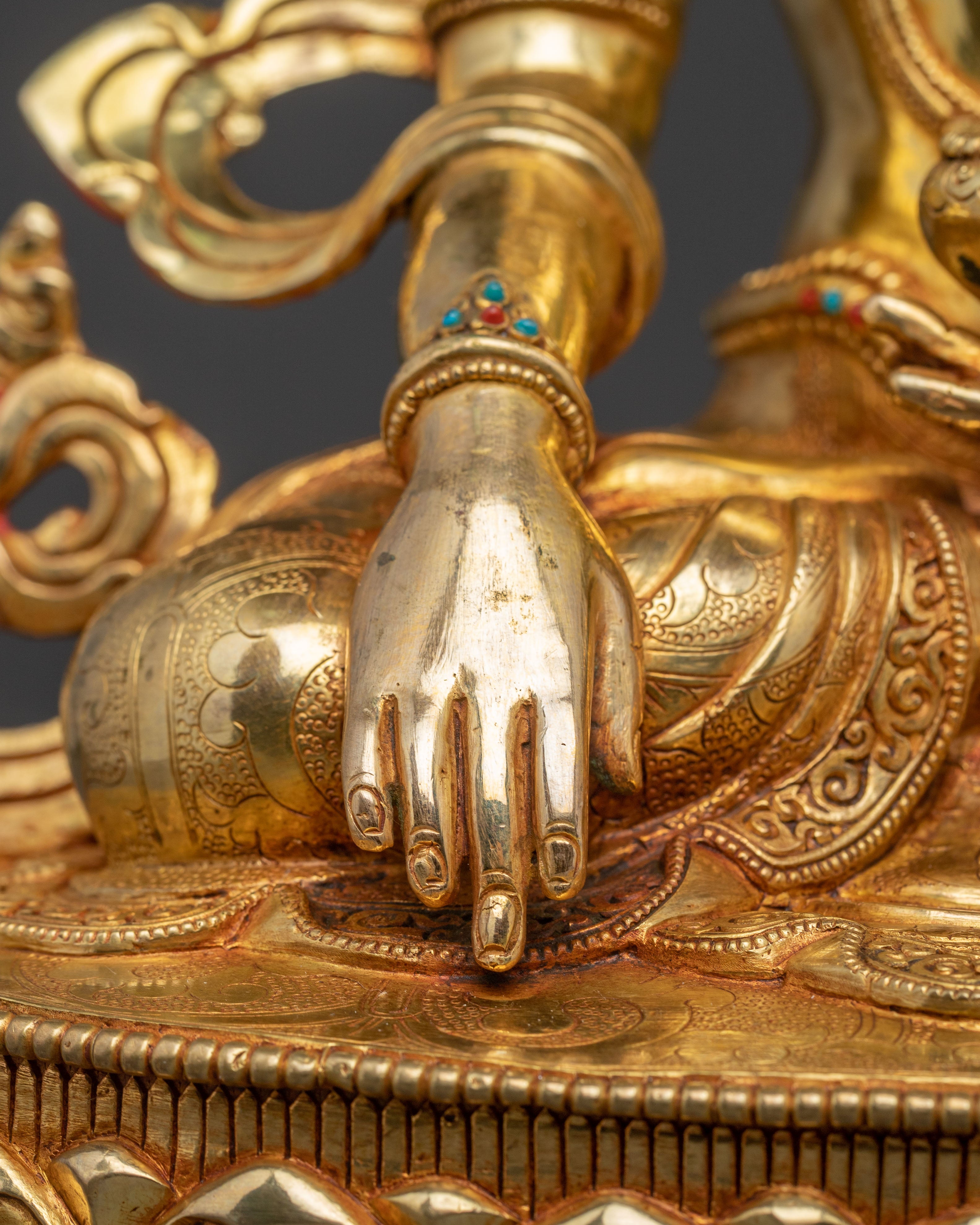 Statue of the Buddha, The Sage of Shakya Clan | 24K Gold Gilded Sculpture