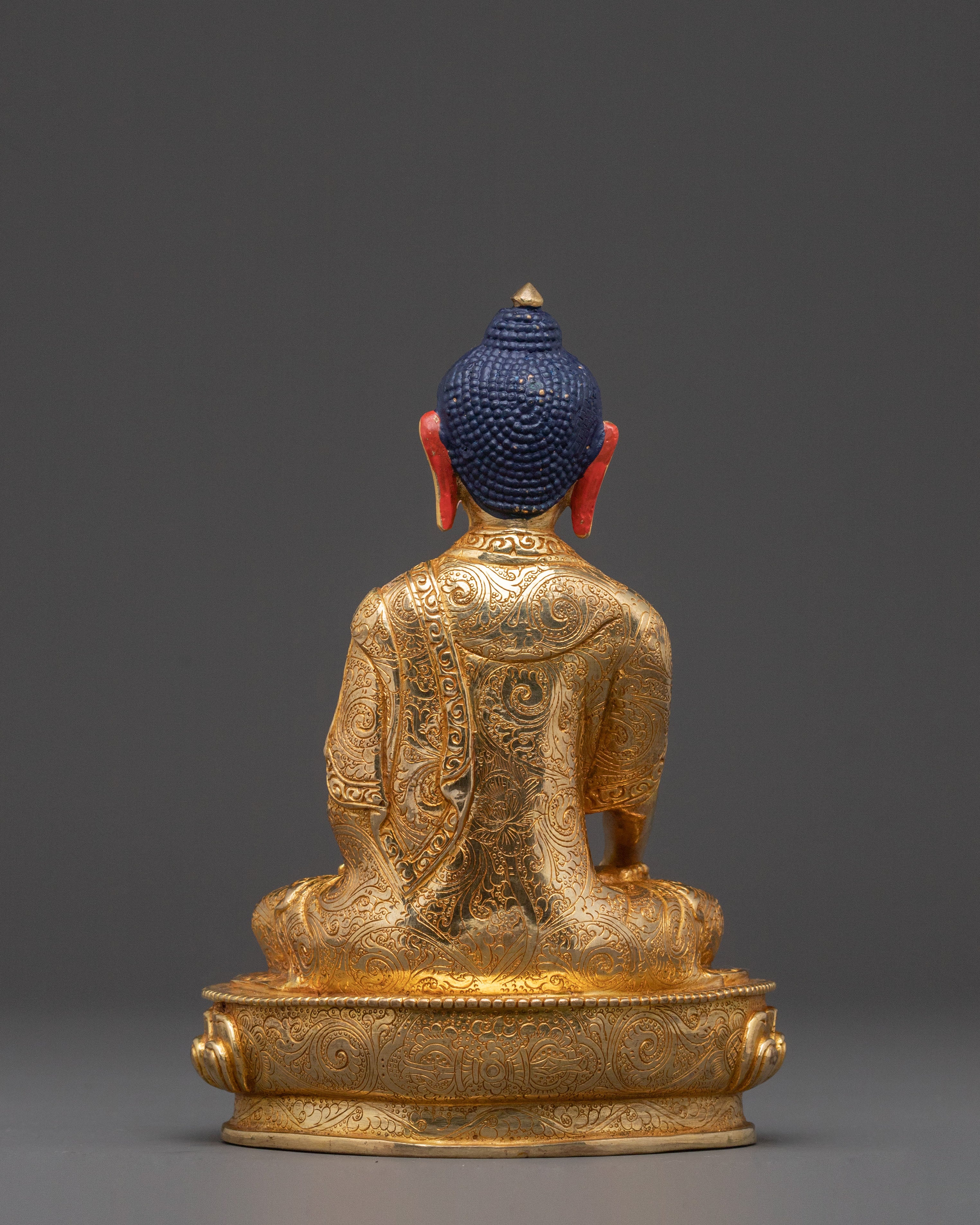 Timeless Statue of Shakyamuni Buddha - 24K Gold Gilded Statue