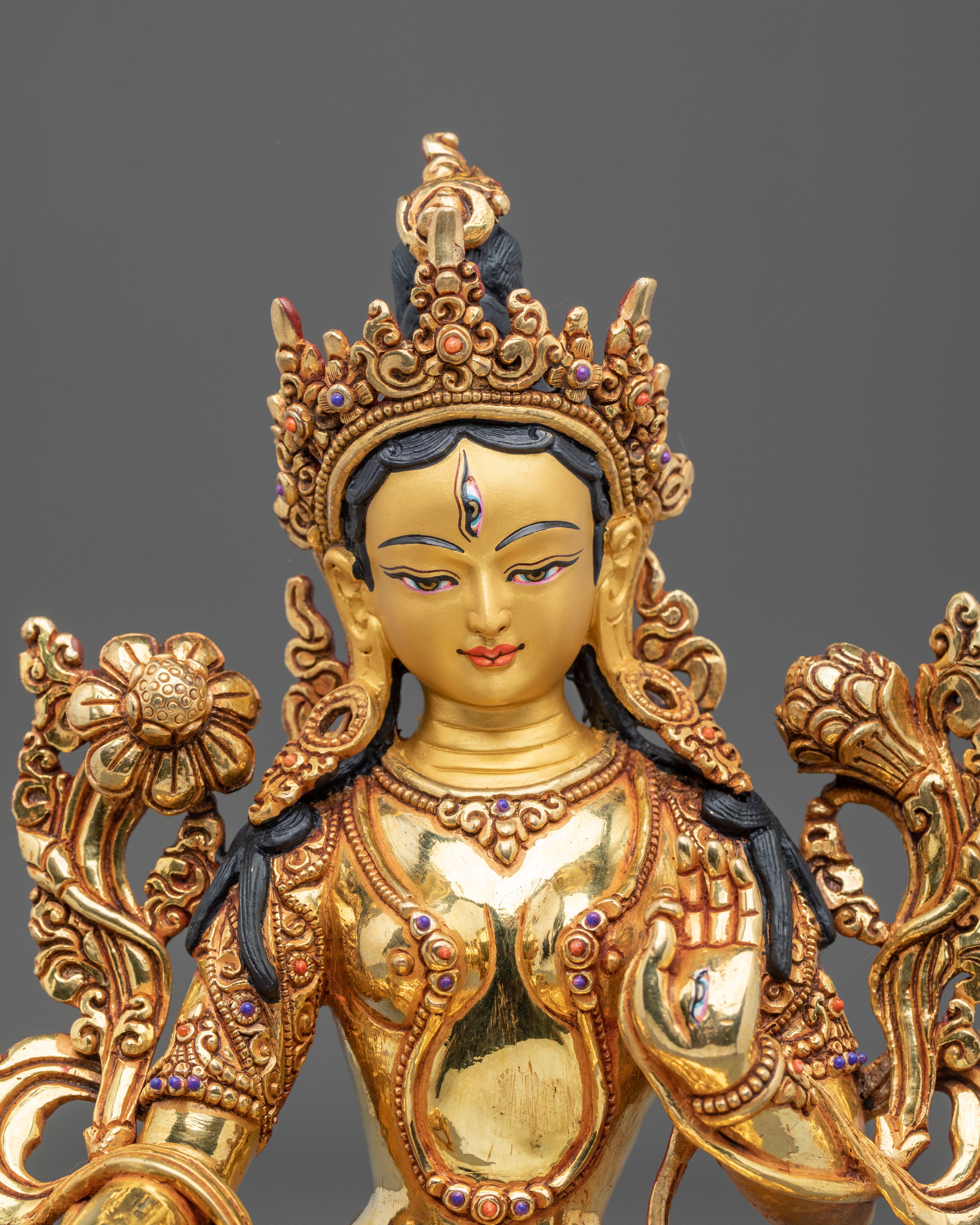 Sita Tara "White Tara" Golden Statue | Made in Nepal