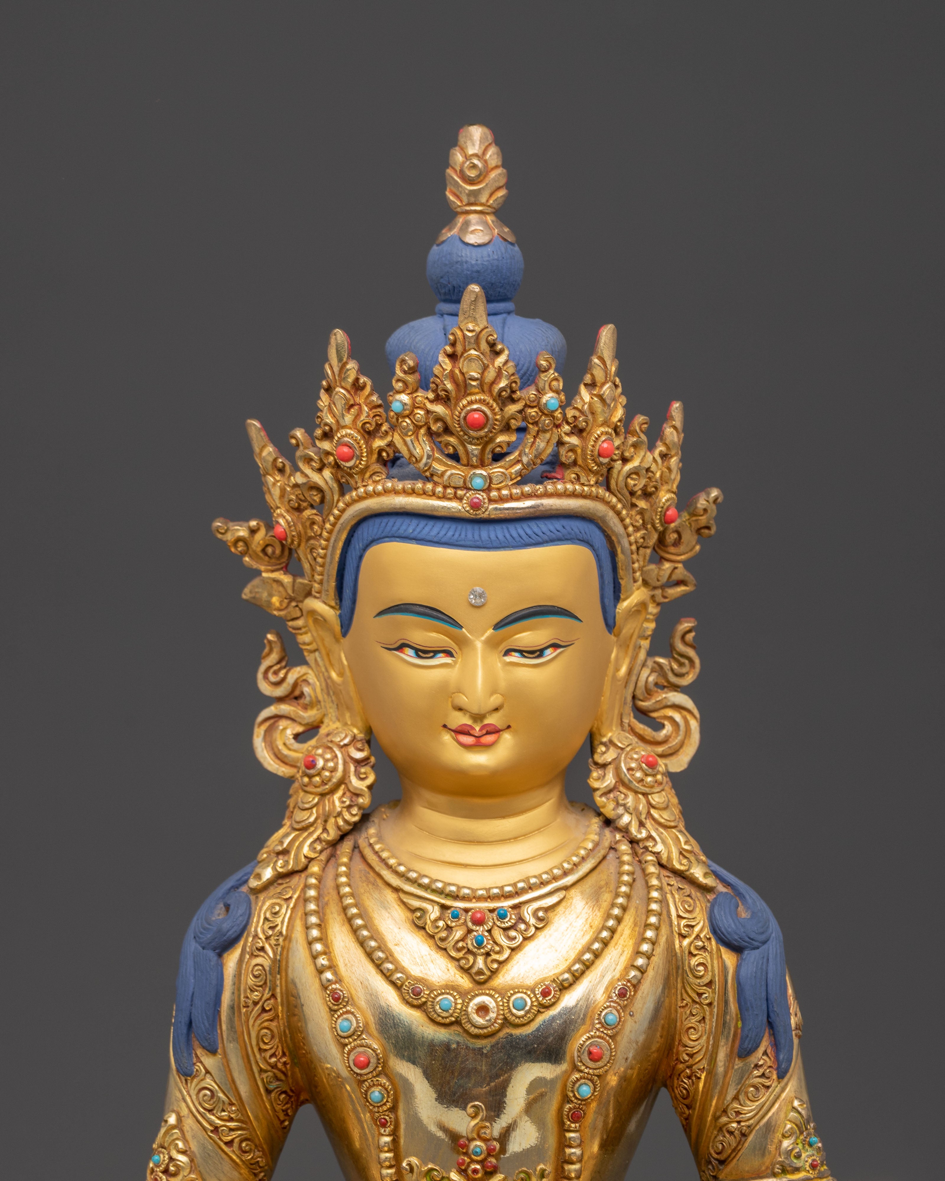 Handmade Statue of Amitayus Buddha | Traditional Himalayan Art