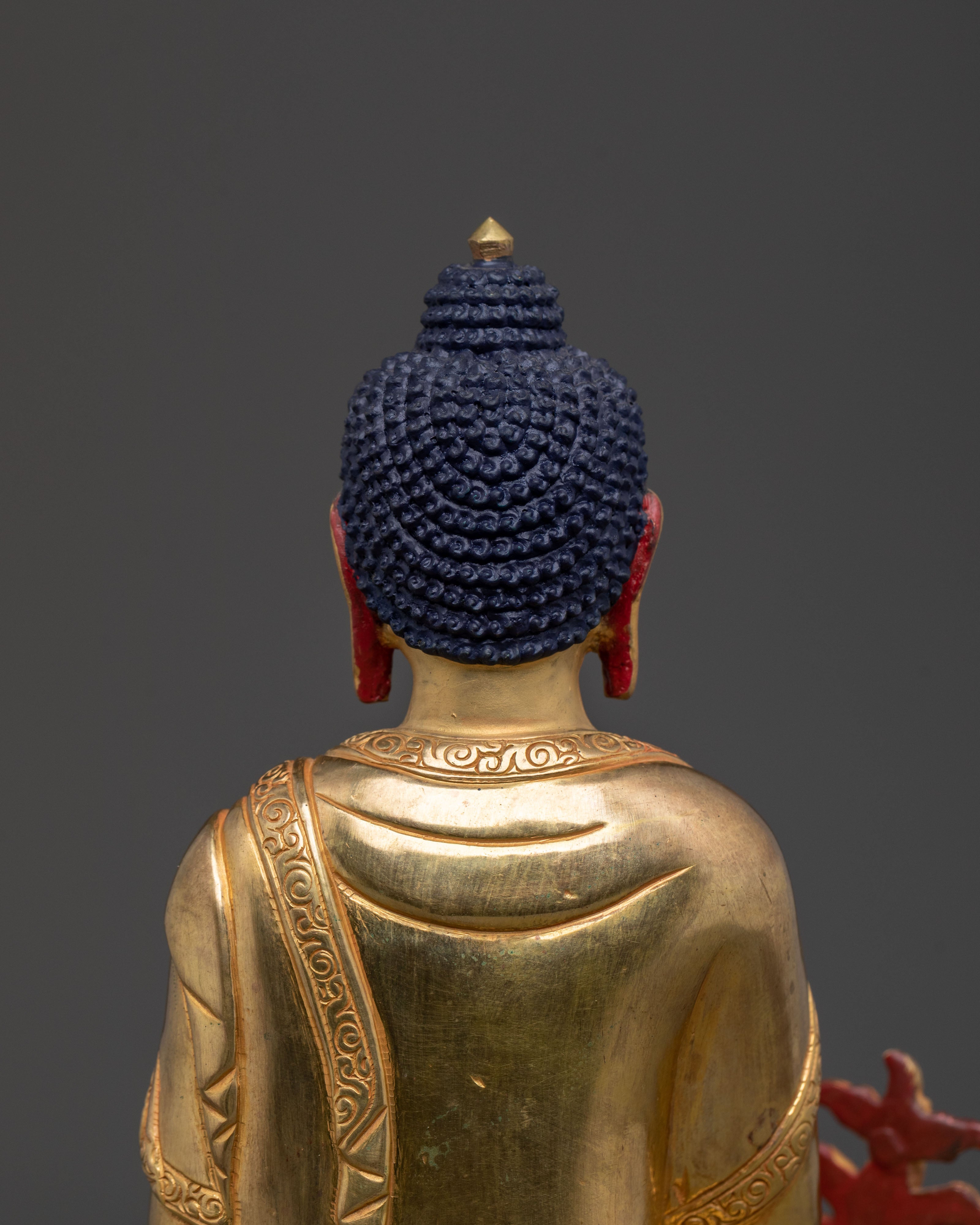 Bhaisajyaguru Sculpture: 24K Gold Gilded Artistry