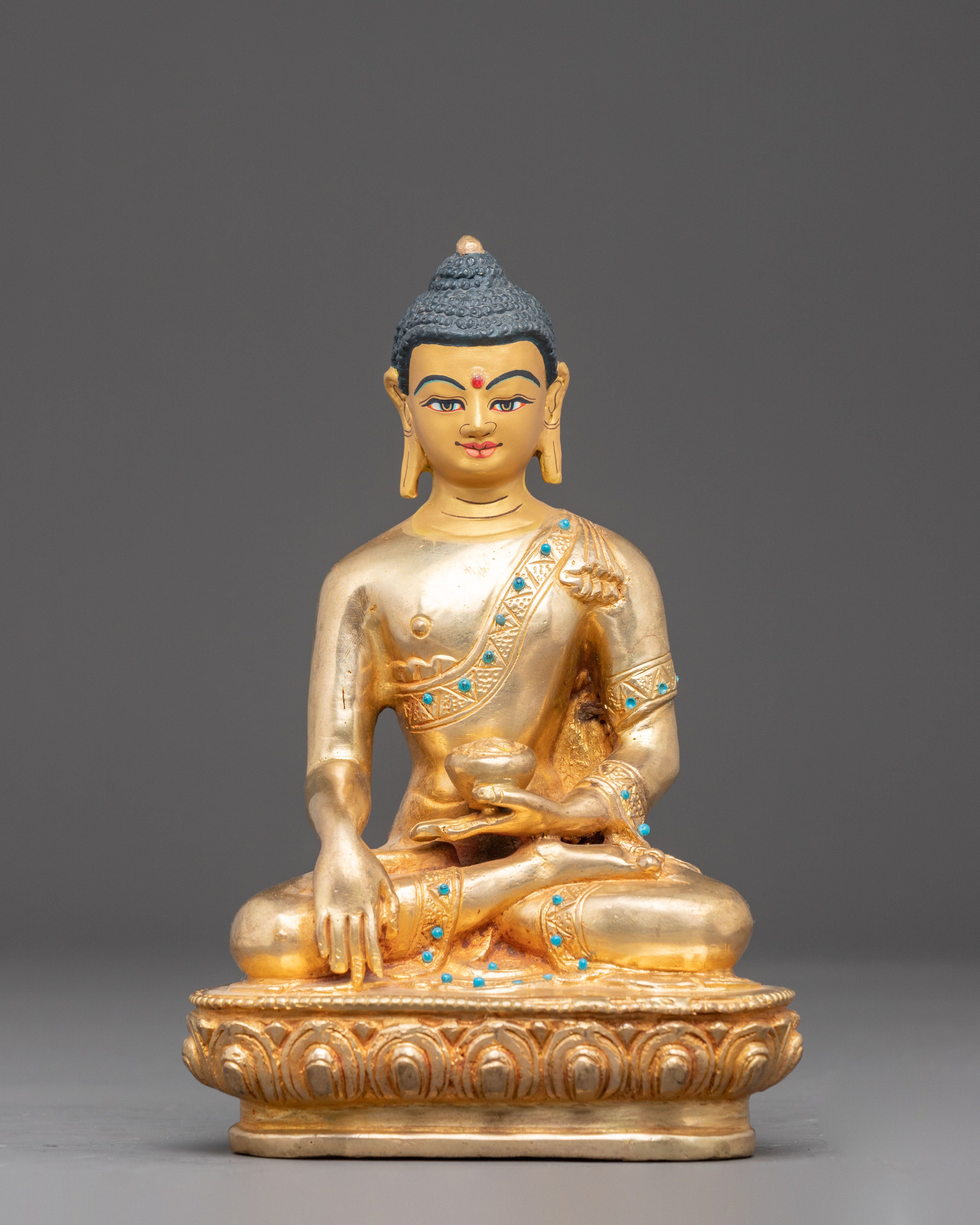 Handmade Copper Statue of Buddha Shakyamuni 