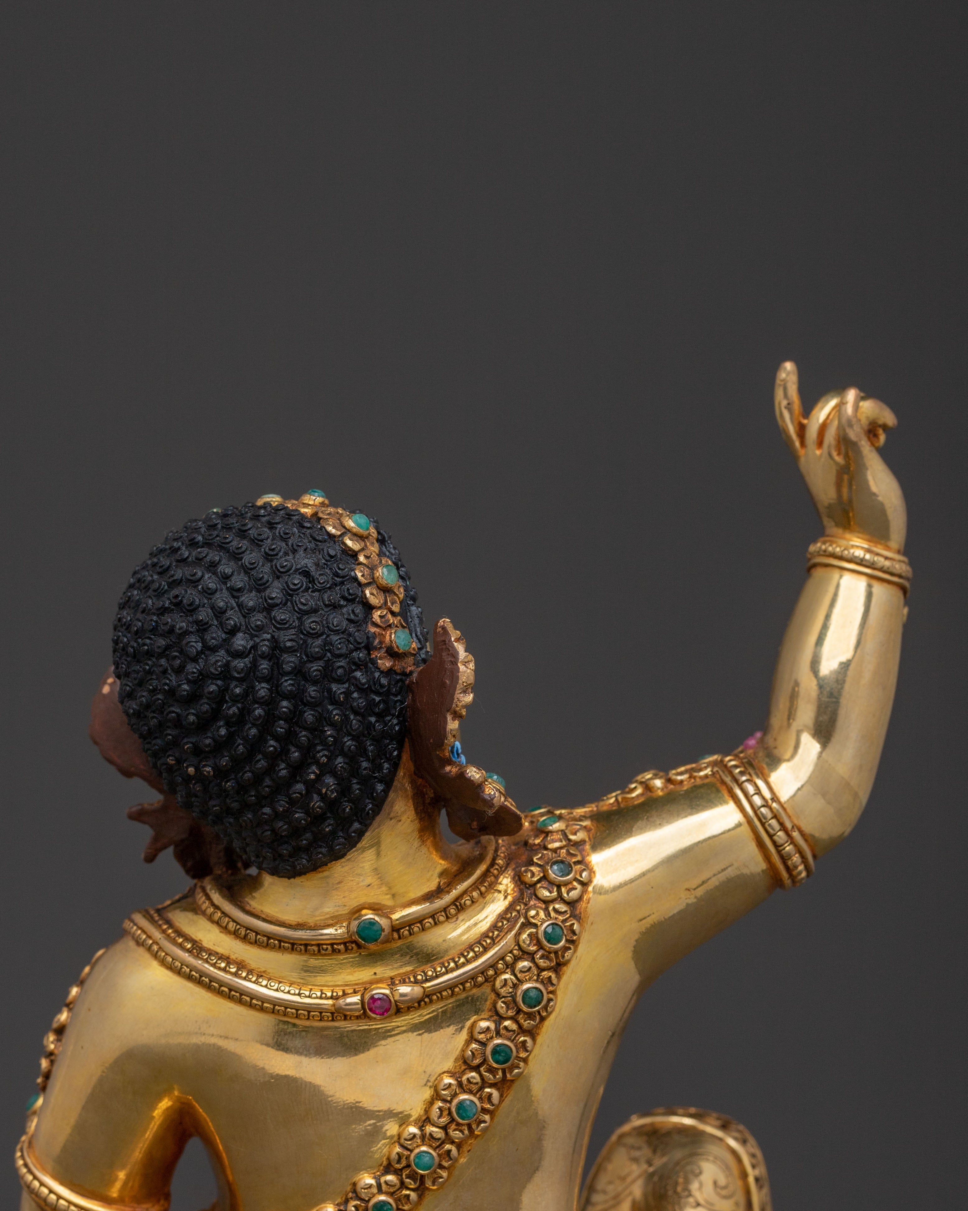 Virupa Golden Statue: Radiant Mahasiddha Sculpture