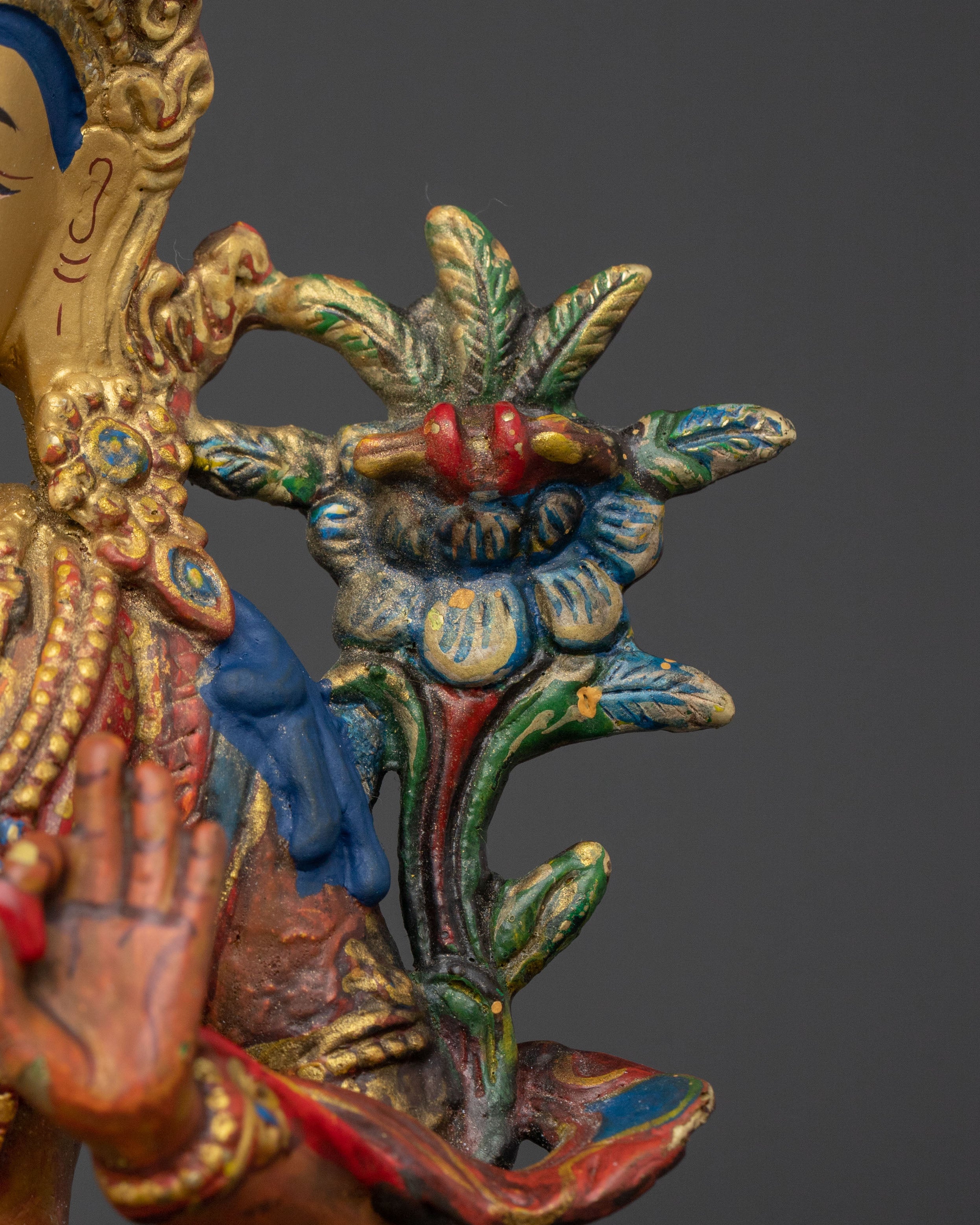 Manjushri 24K Gold Gilded Statue | Home Decor