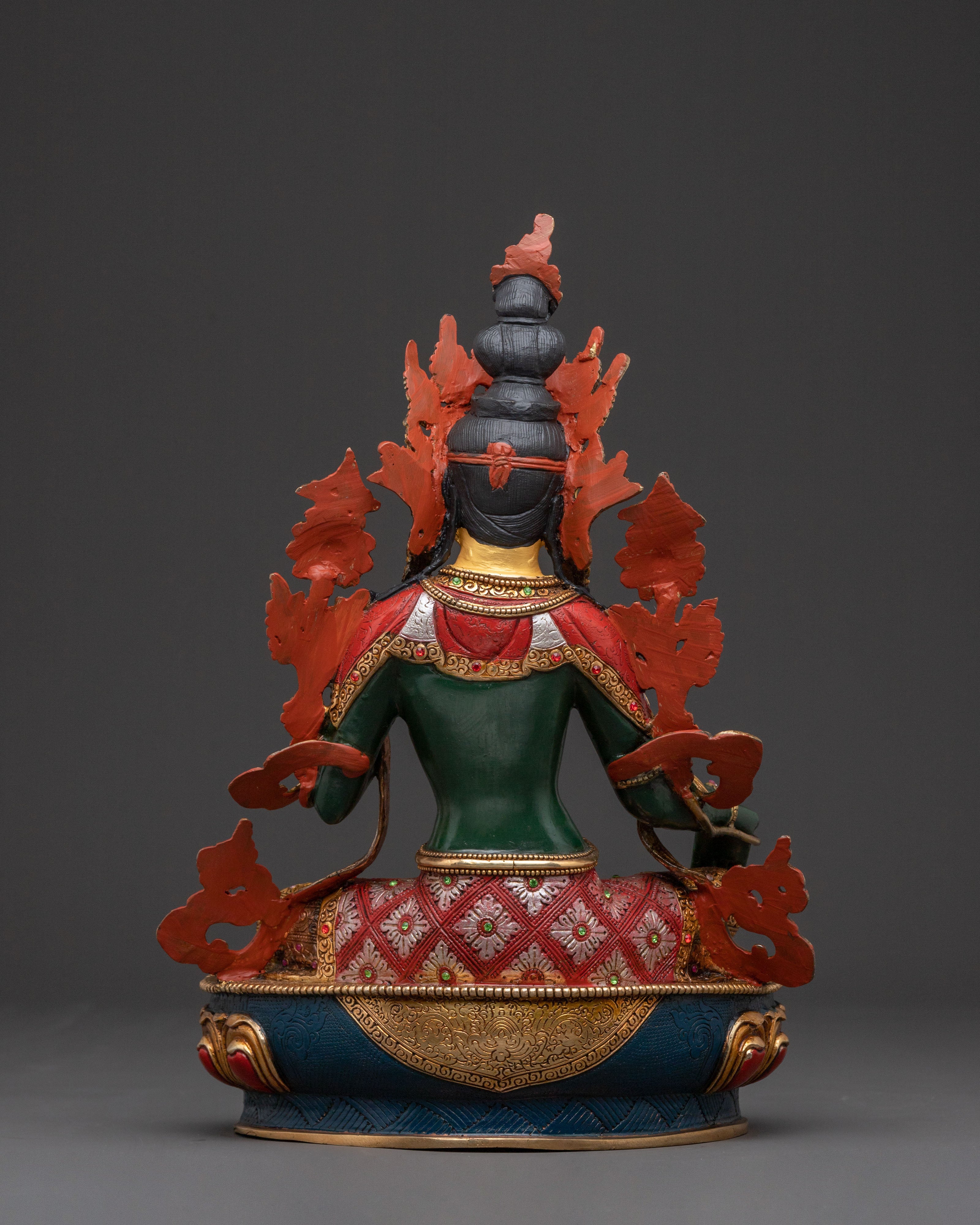 Green Tara Handcrafted Copper Statue – Radiant Devotion