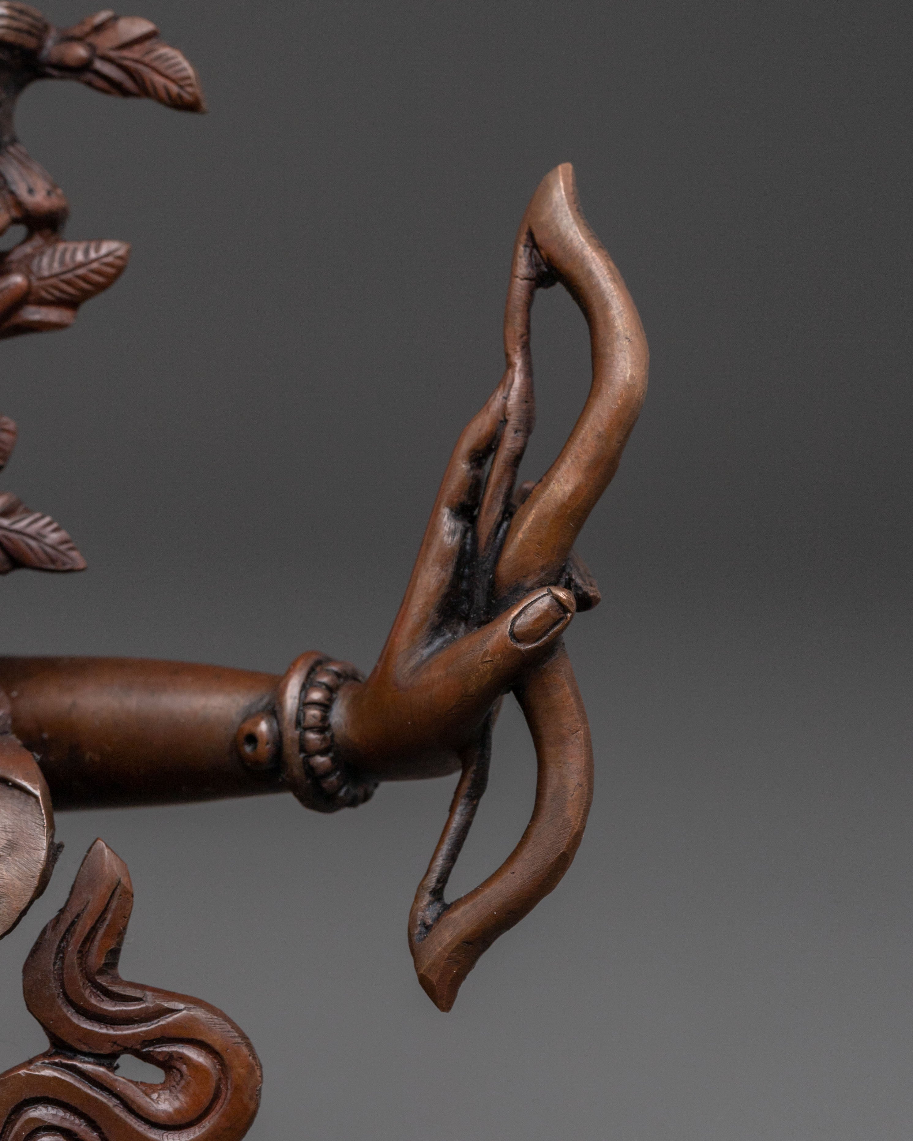 Maha Manjushri Statue – Oxidized Copper Art