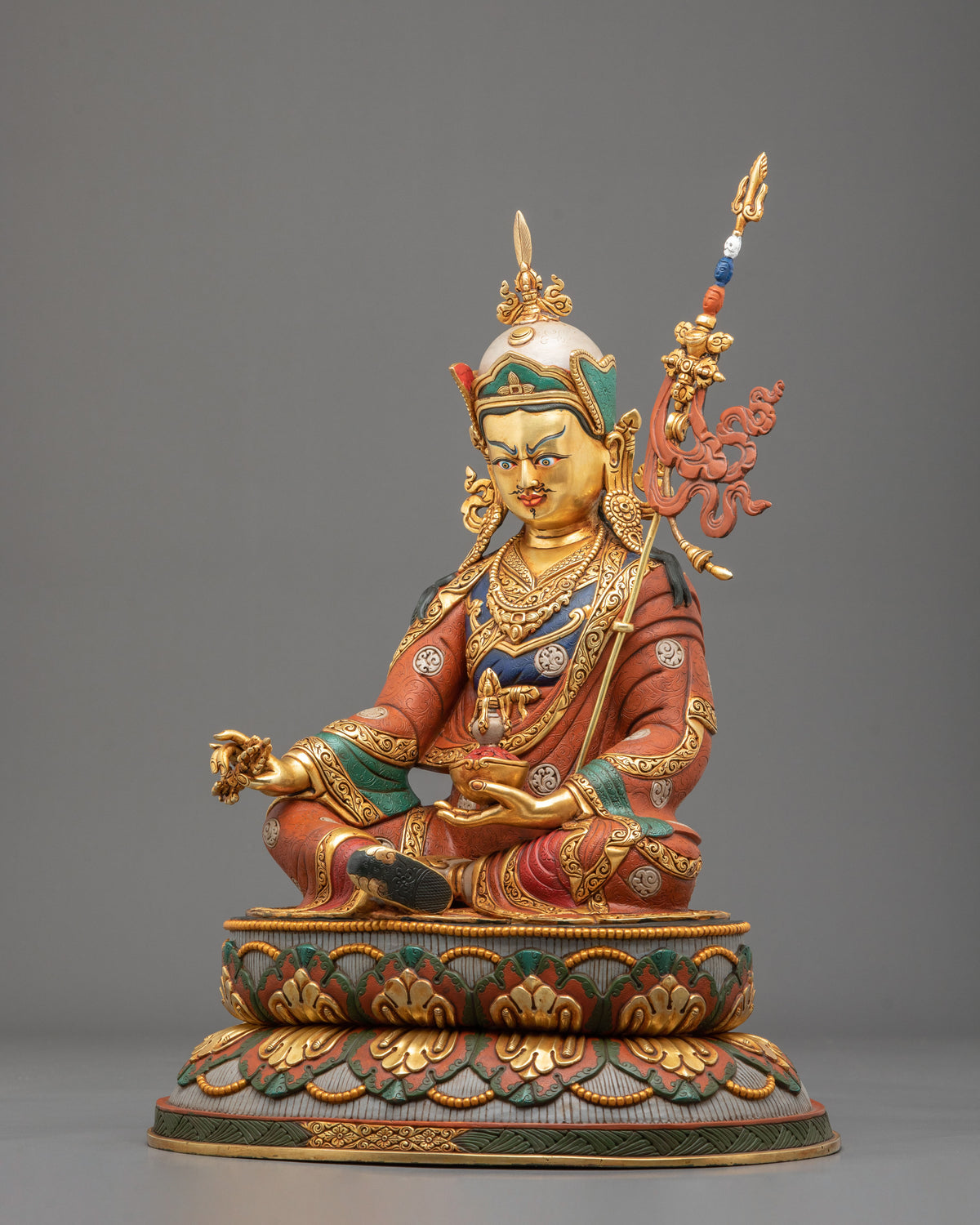 Guru Rinpoche Sacred Figurine | Copper Sculpture