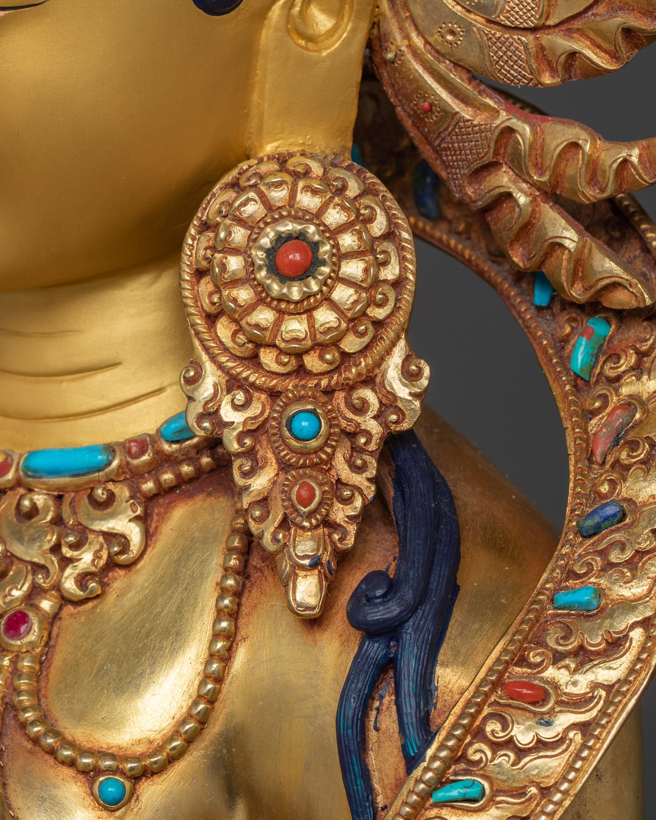 Sacred Green Tara Statue On Throne | Mother of All Buddhas