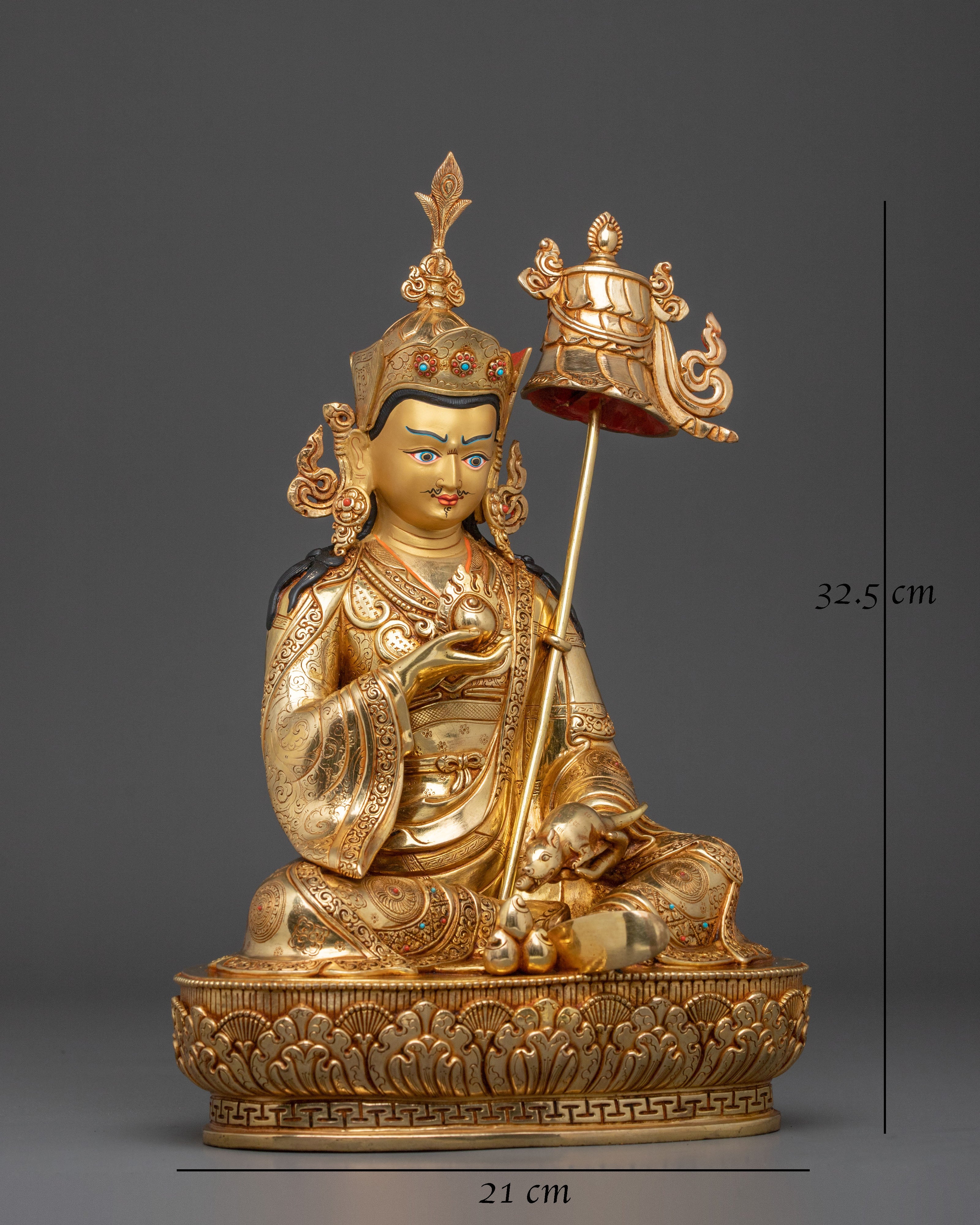 Guru Norla Buddhist Statue | 24K Gold Gilded Sacred Sculpture