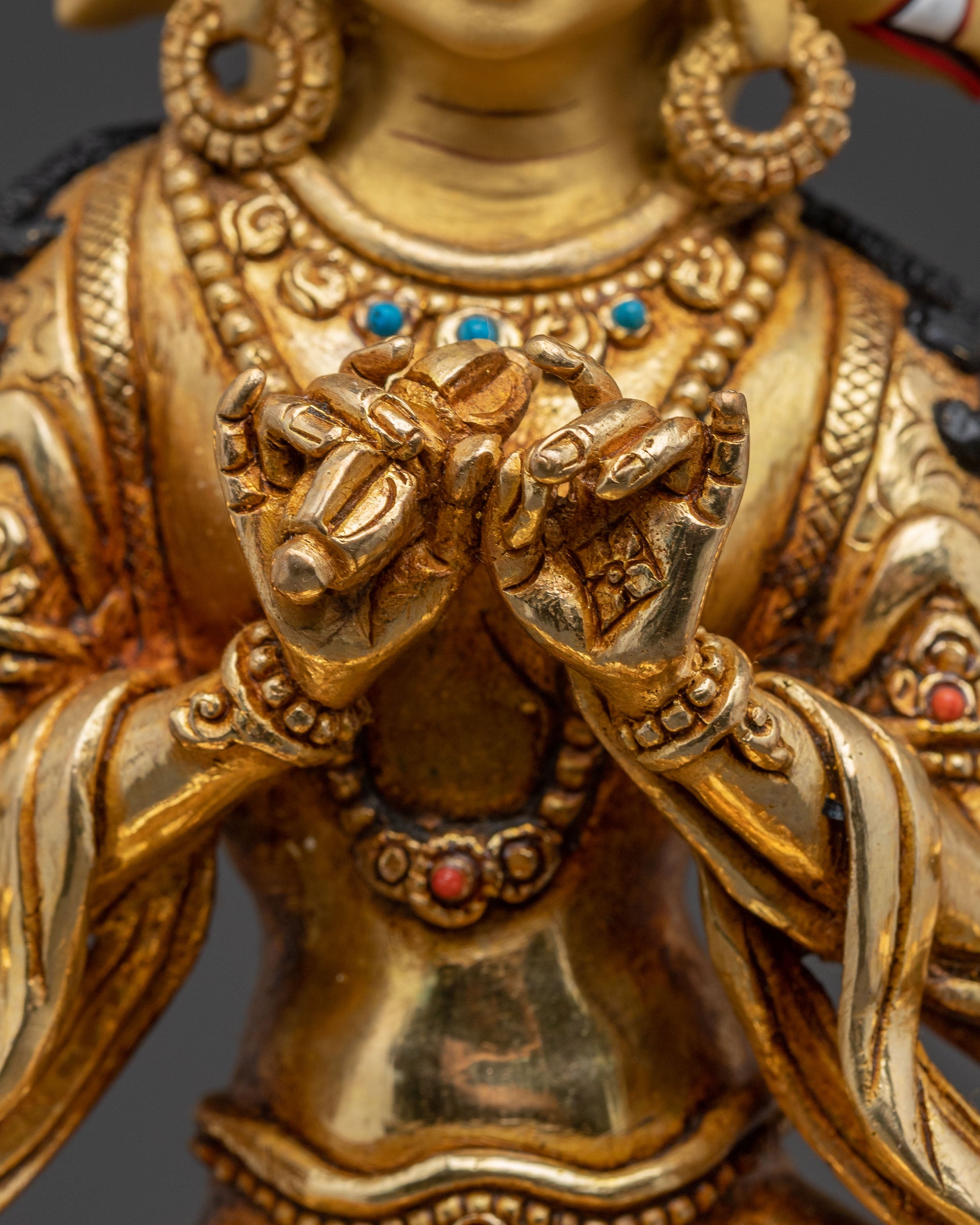 24K Gold Glided Buddhist Marichi Statue | Goddess of Wisdom