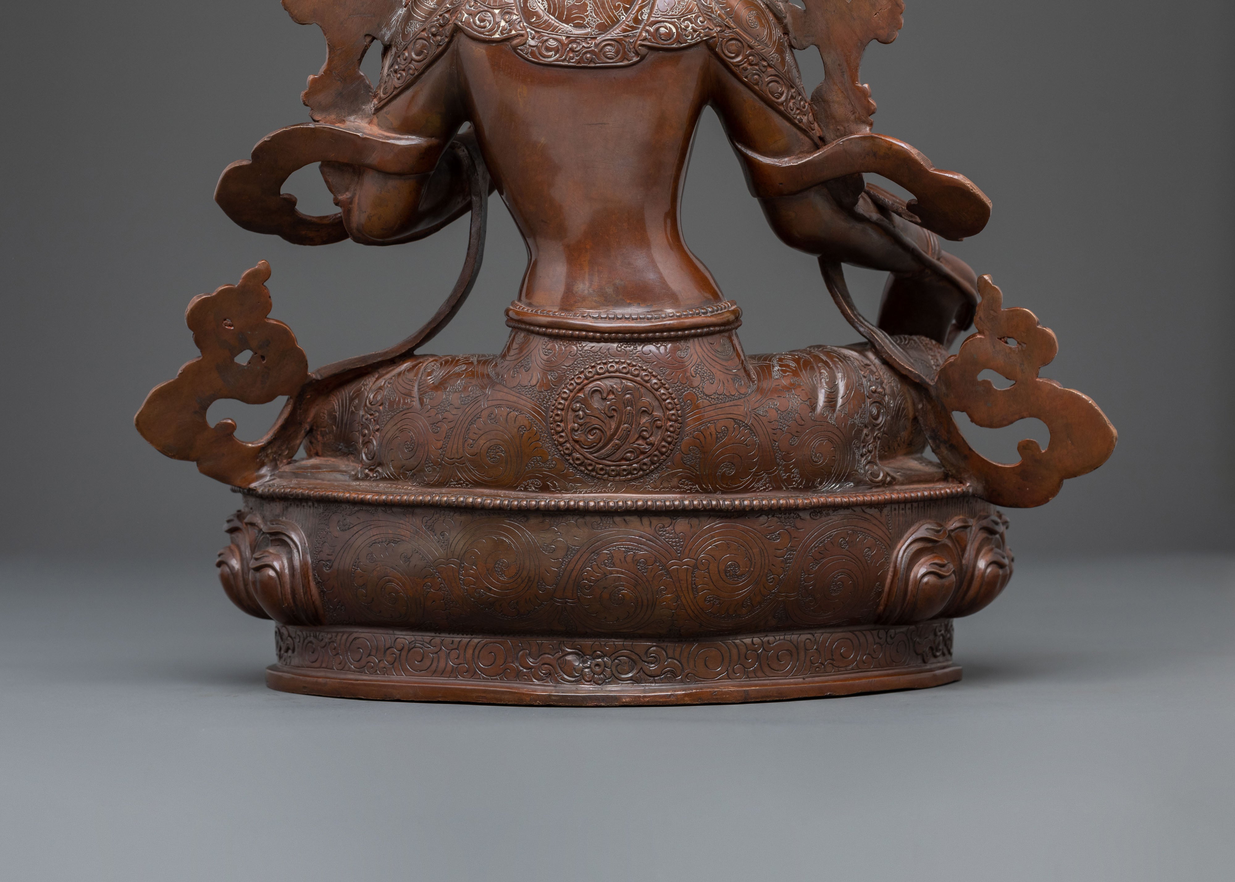 Green Tara: Oxidized Copper Meditation Statue