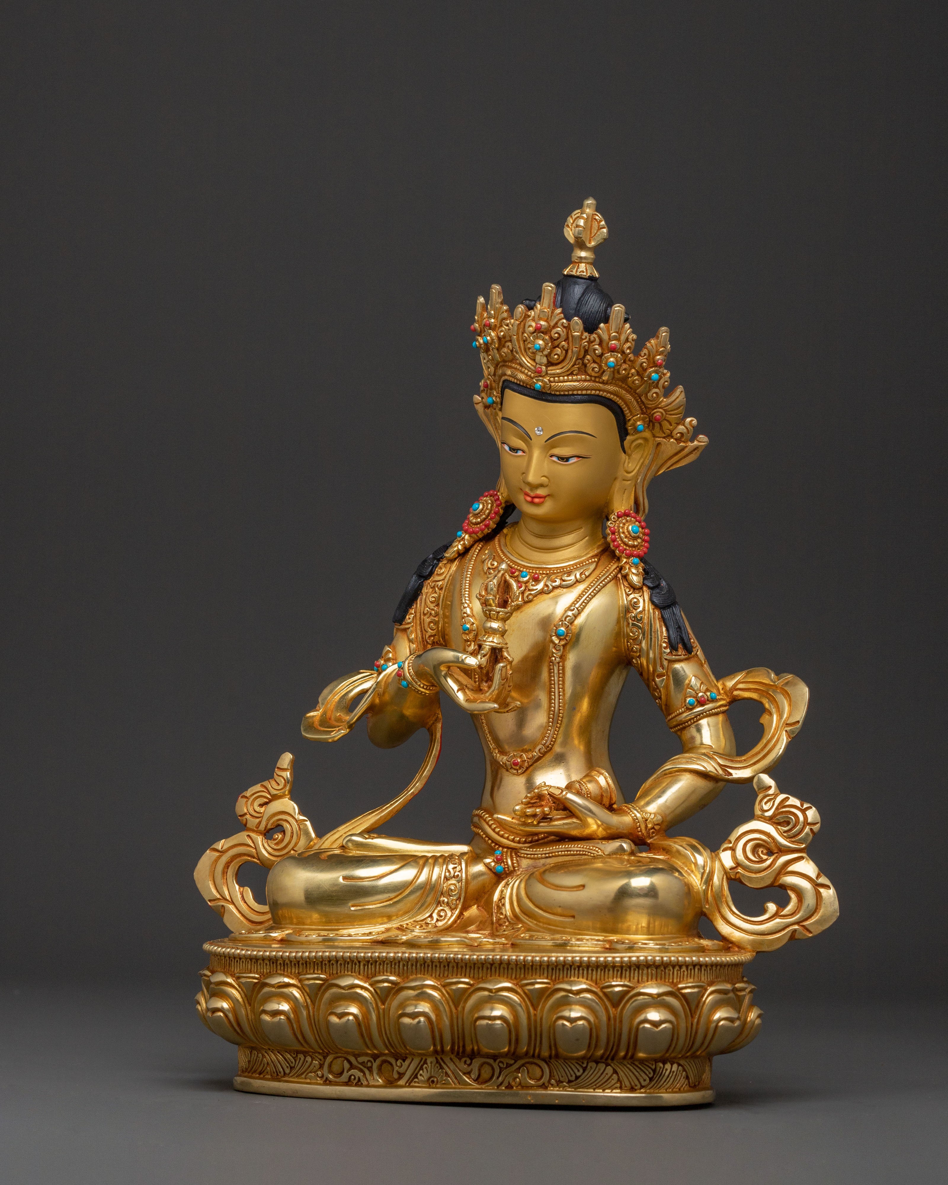 Vajrasattva Buddha: Exquisite Nepalese Sculpture
