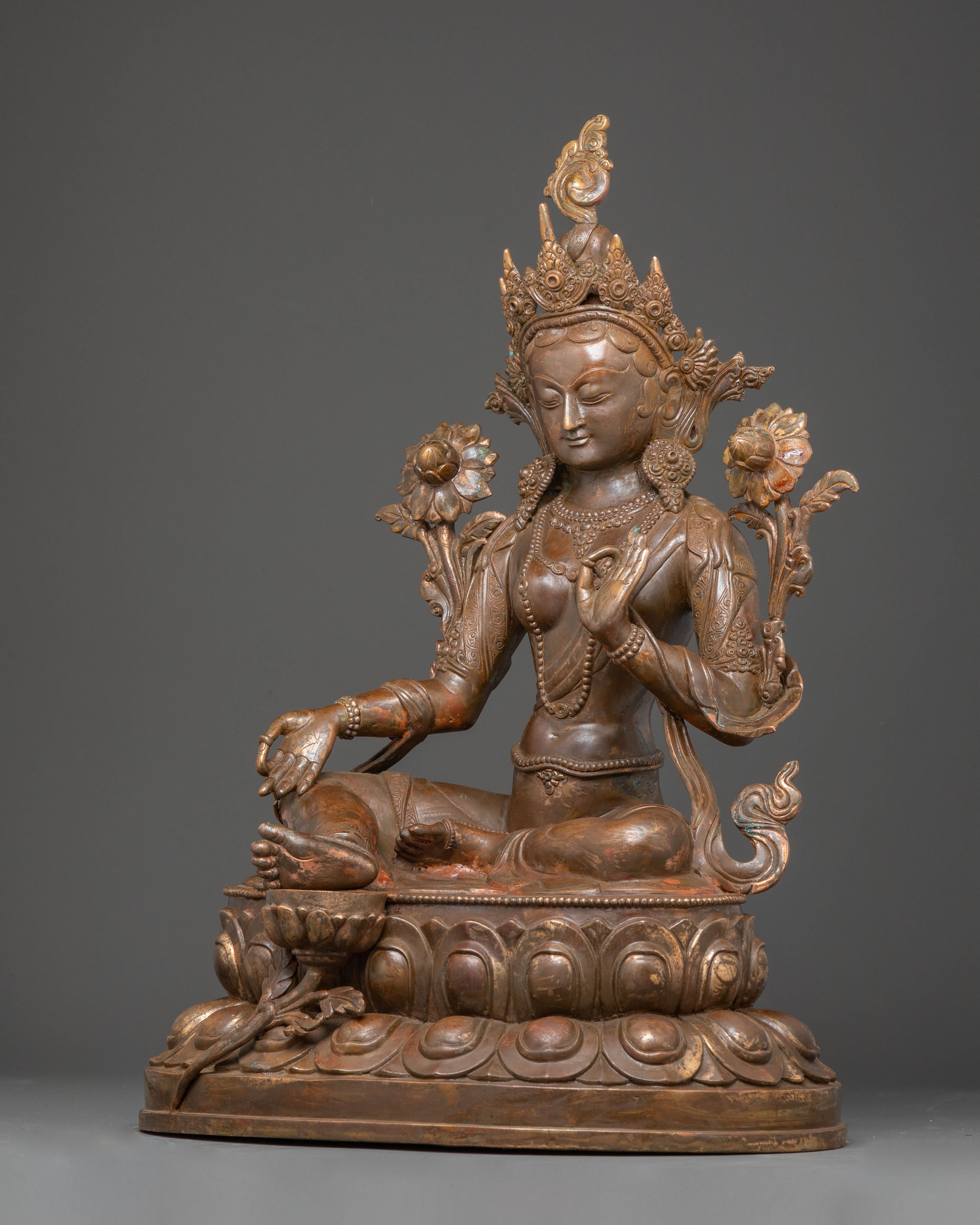Green Tara Statue of Love | Female Goddess of Protection