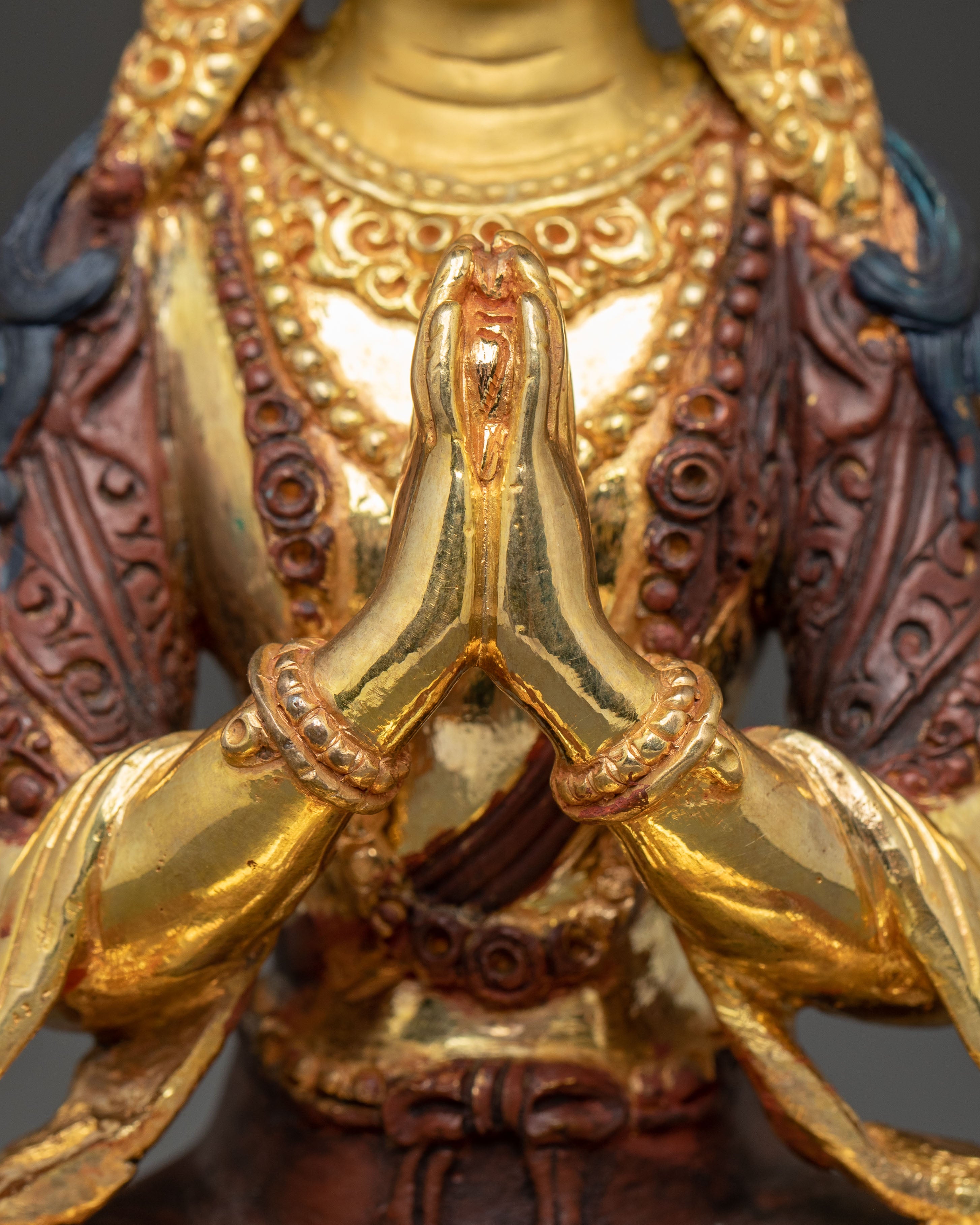 Handcrafted Copper Statue of Chenrezig Bodhisattva | Avalokiteshvara Figurine