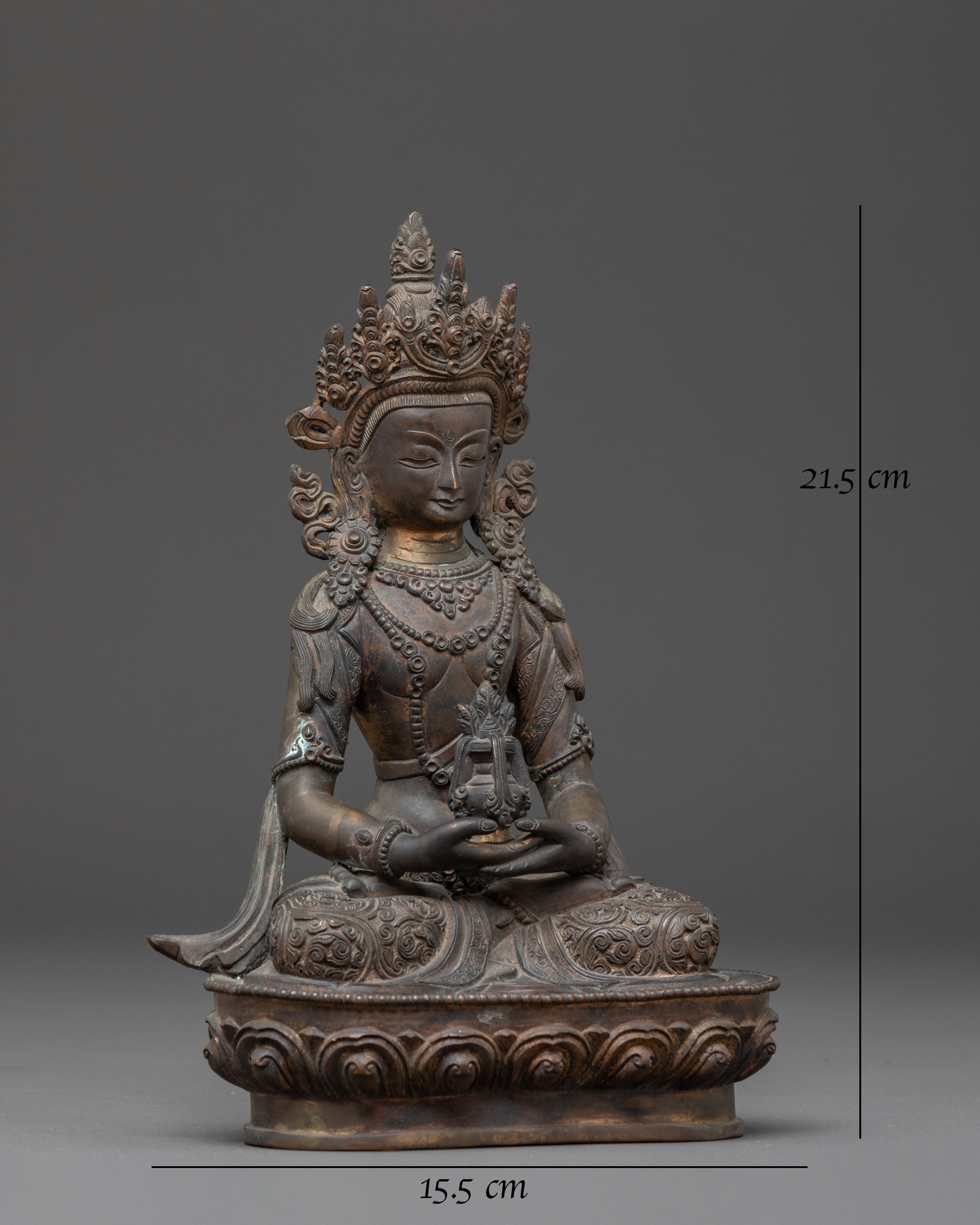 Handcrafted Tibetan Amitayus Buddha Statue 
