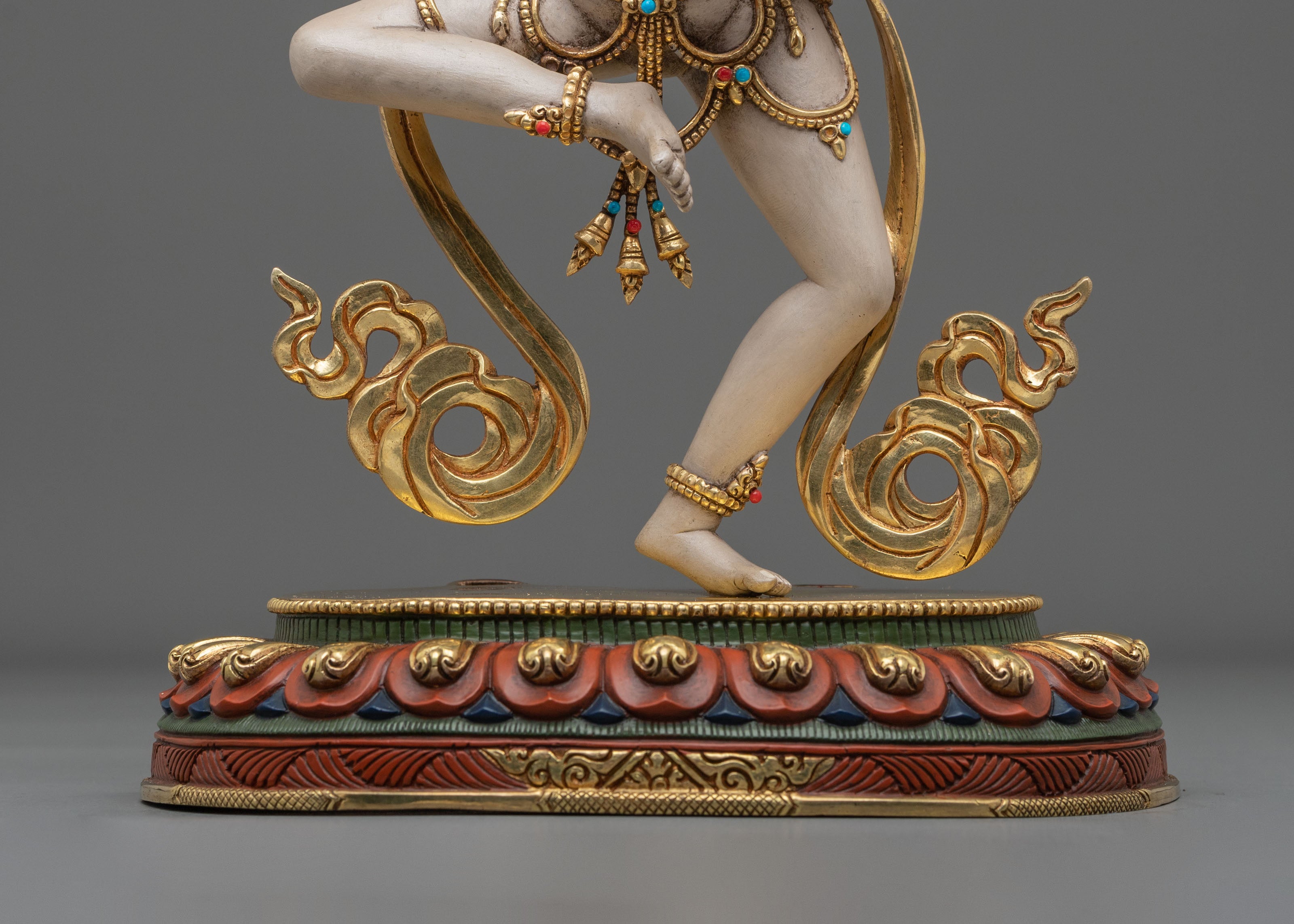 Copper Machig Labdron Statue with Gold and Acrylic Painting | Tantric Wisdom