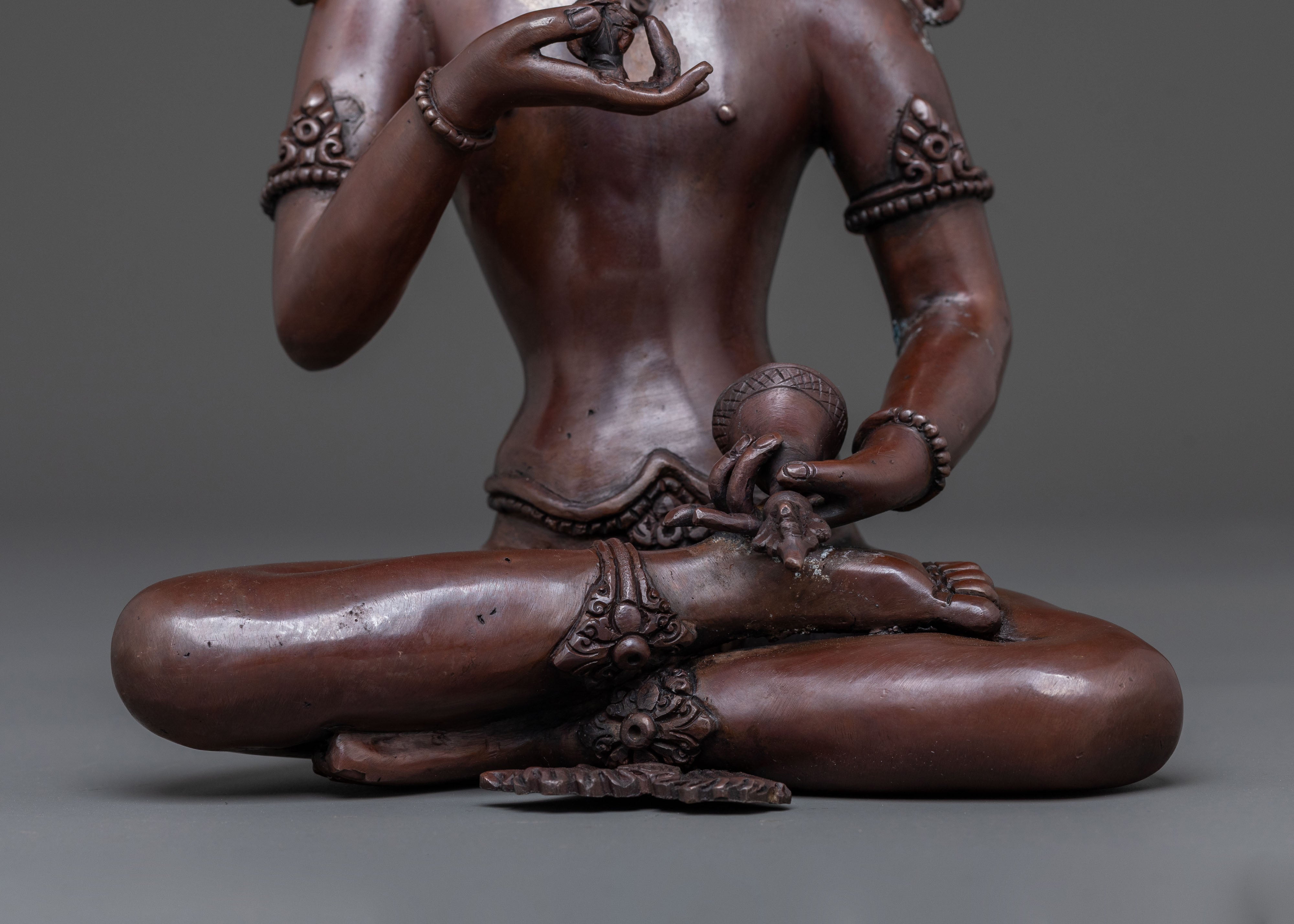 Vajrasattva Sacred Sculpture: Handcrafted Devotion