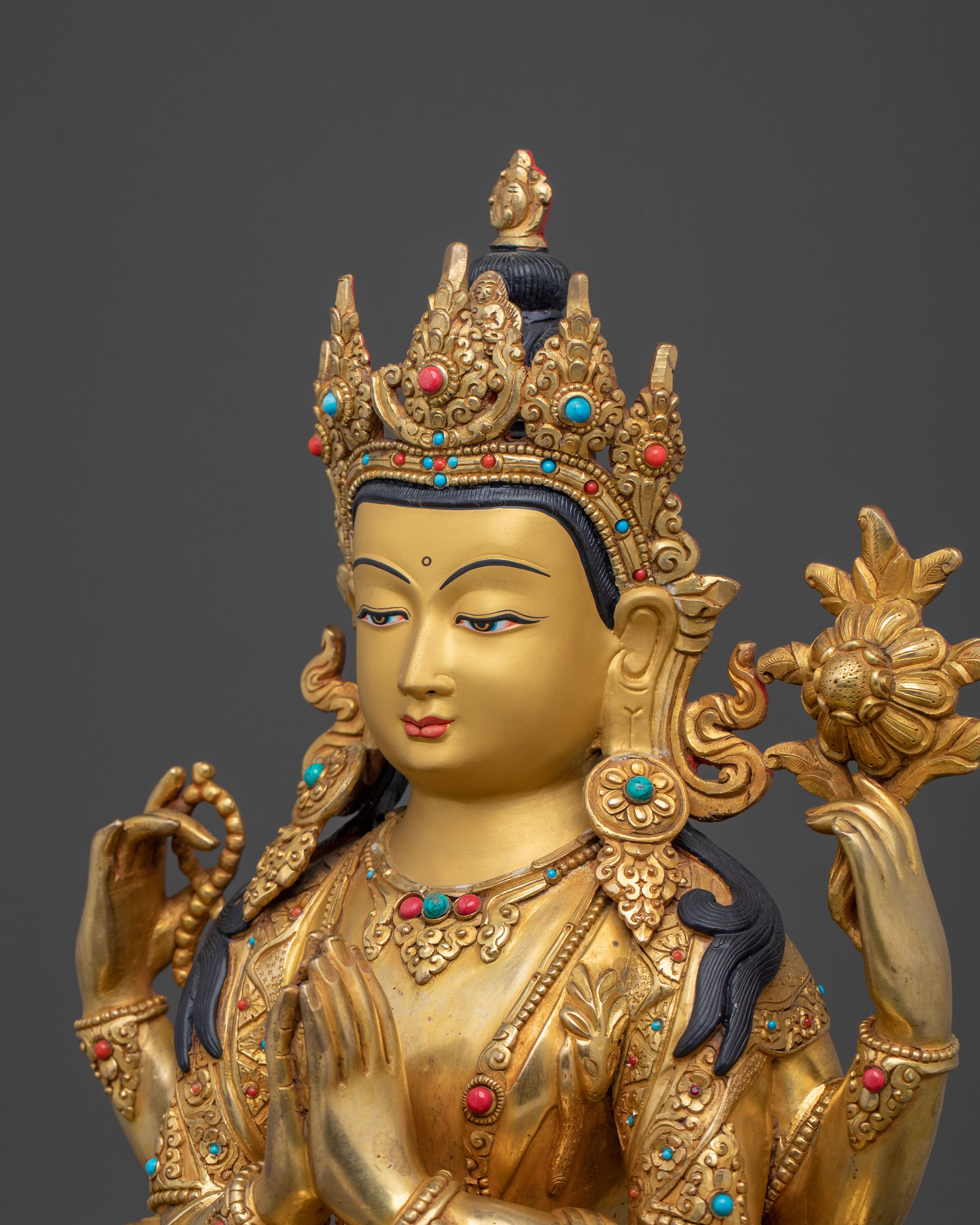Chenrezig Four-Armed Rupa | Home Decor