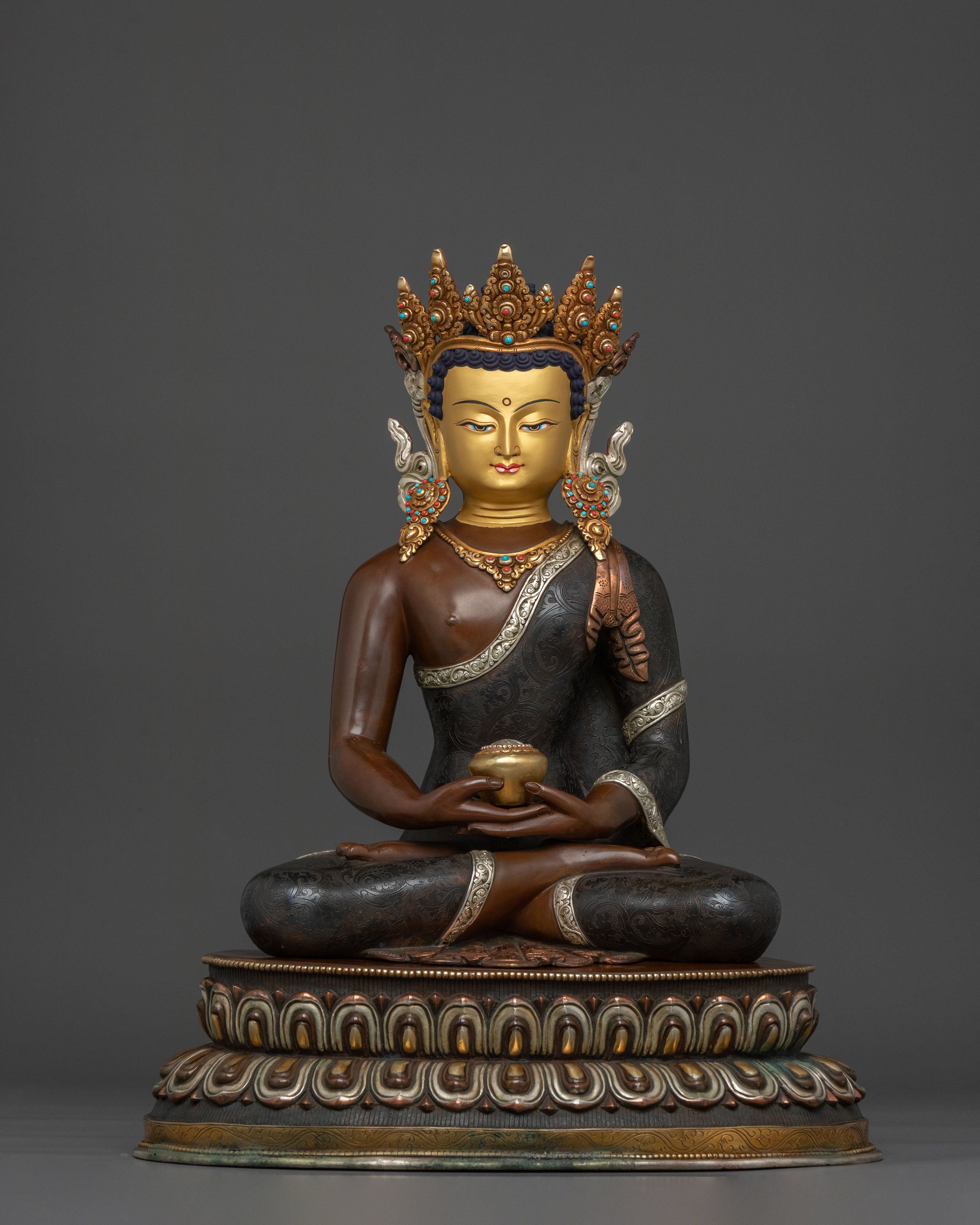 Pure Land Figurine of Amitabha Buddha | Sacred Tibetan Buddhist Figurine