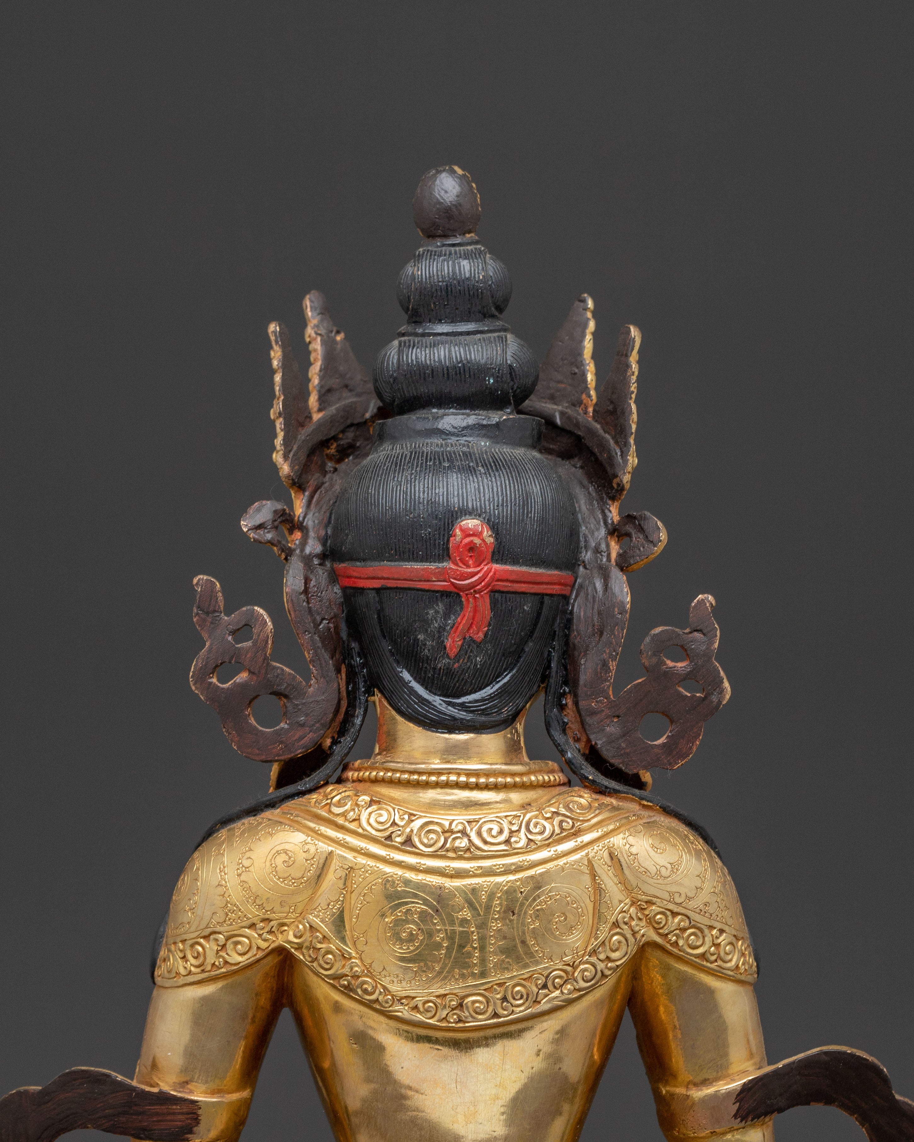 Handcrafted Amitayus Buddha Figurine | Golden Divinity