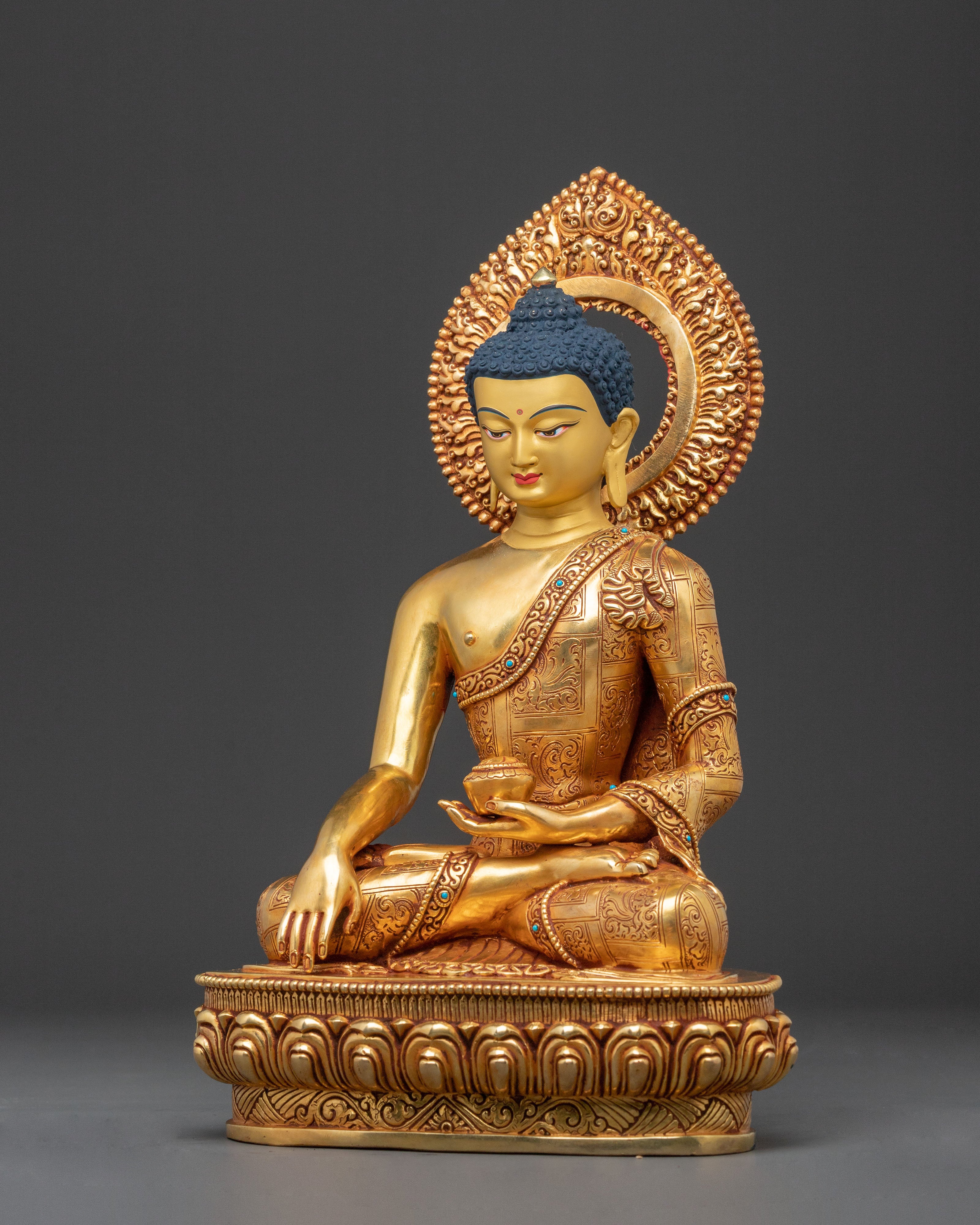 Shakyamuni Buddha Religious Statue – Hand-Gilded
