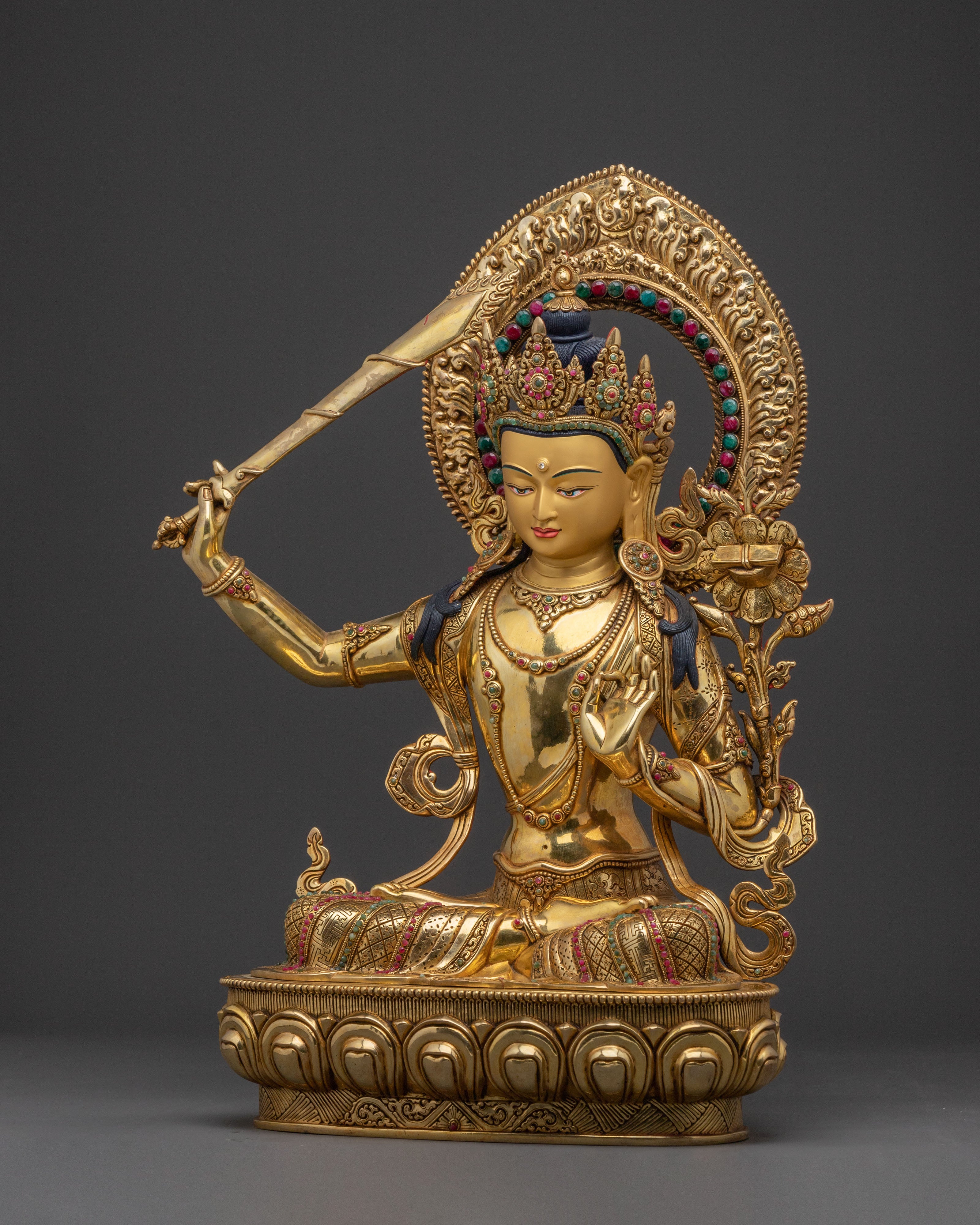 Manjushri Traditional Statue: The Supreme Wisdom Bodhisattva