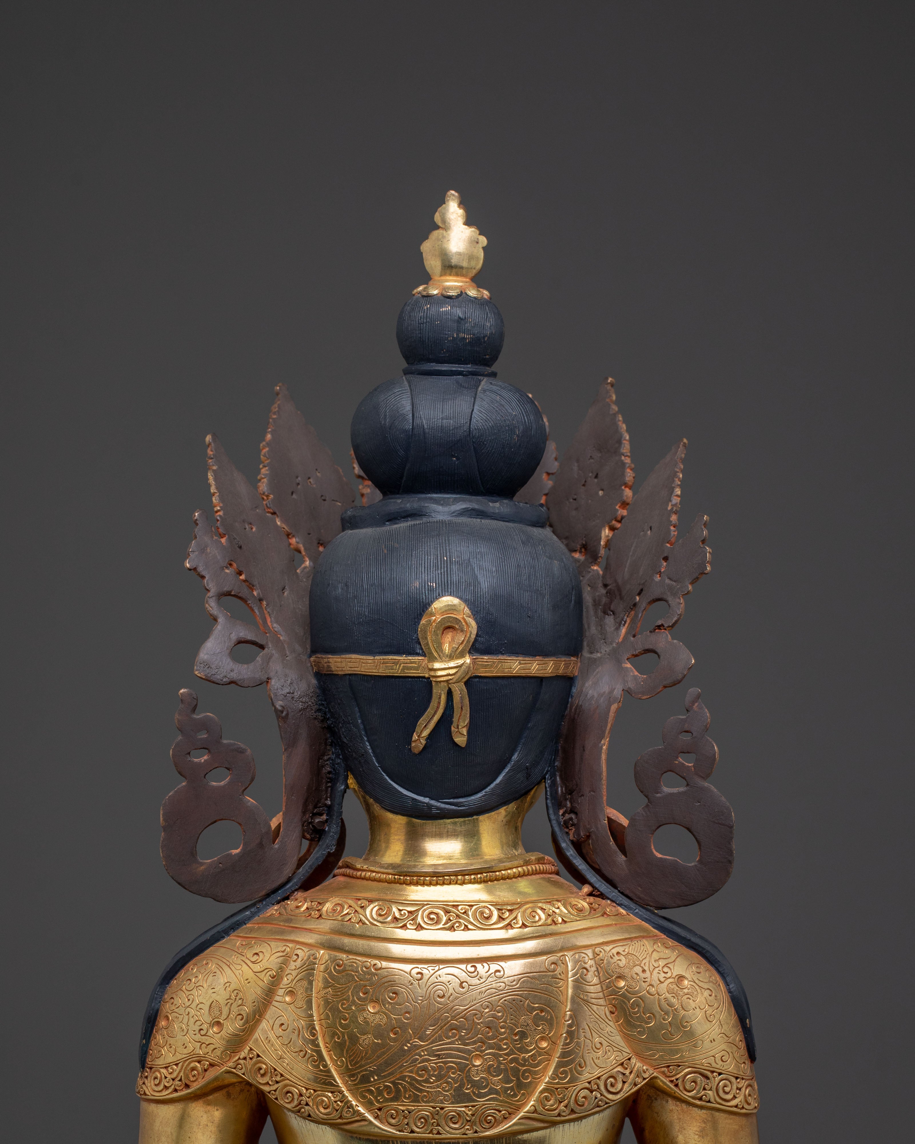 Amitayus Buddha Statue | 24K Gold Gilded Figurine