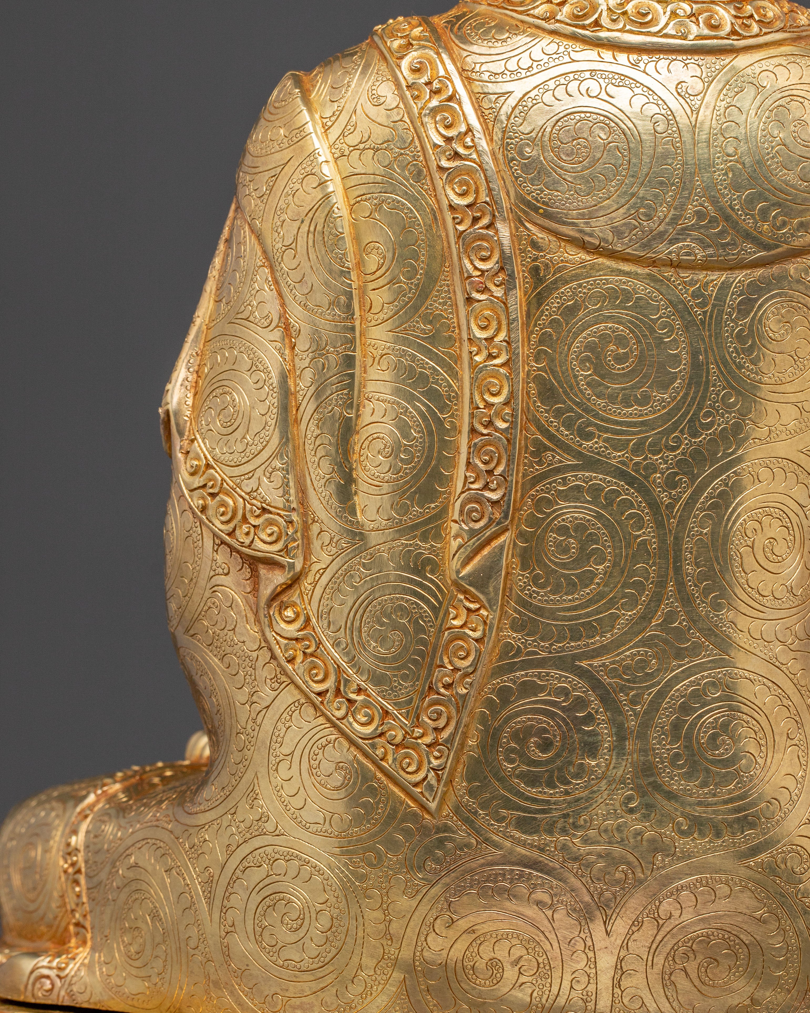 Golden Shakyamuni Buddha Sacred Statue | 24k Gold Glided