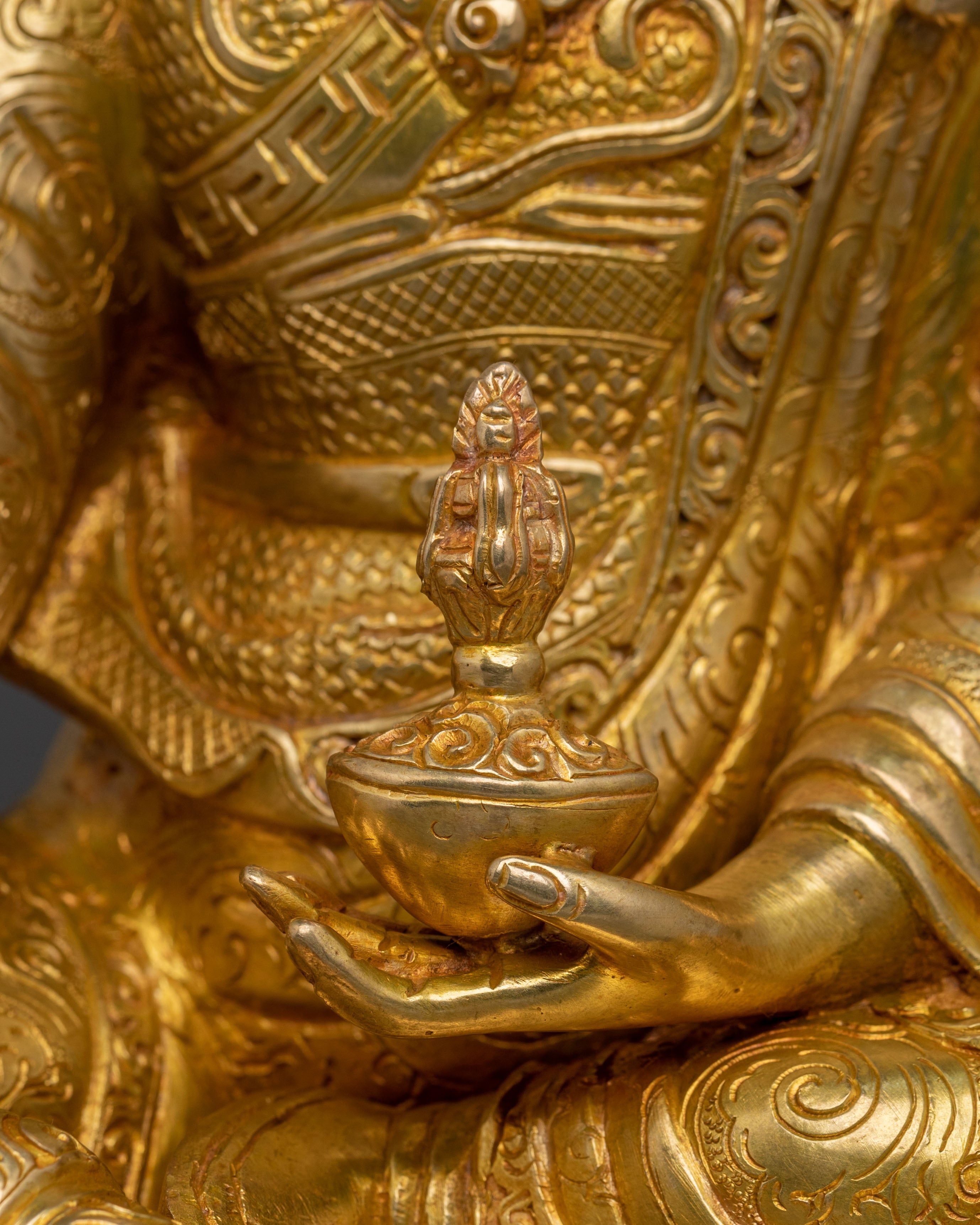 Guru Rinpoche Copper Sculpture | Home Decor