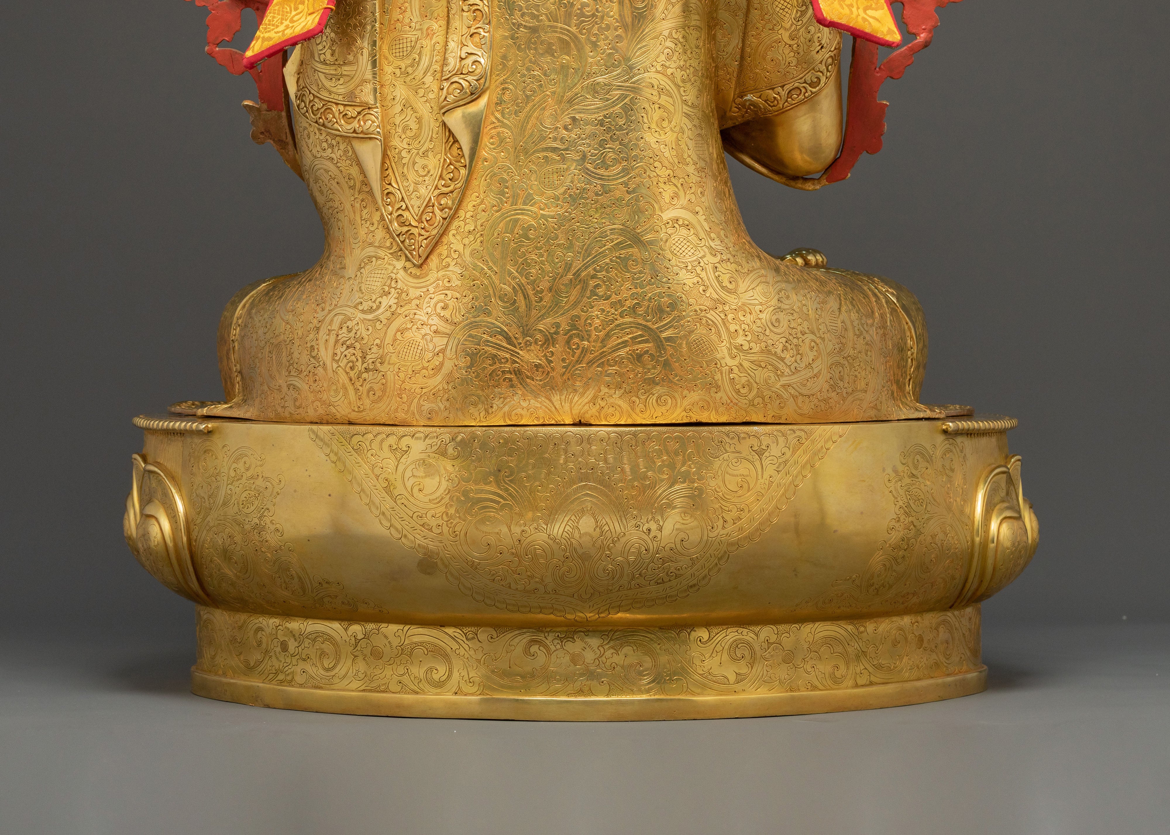 Handmade Tsongkhapa with Disciples Statue Set: Traditional Himalayan Artwork
