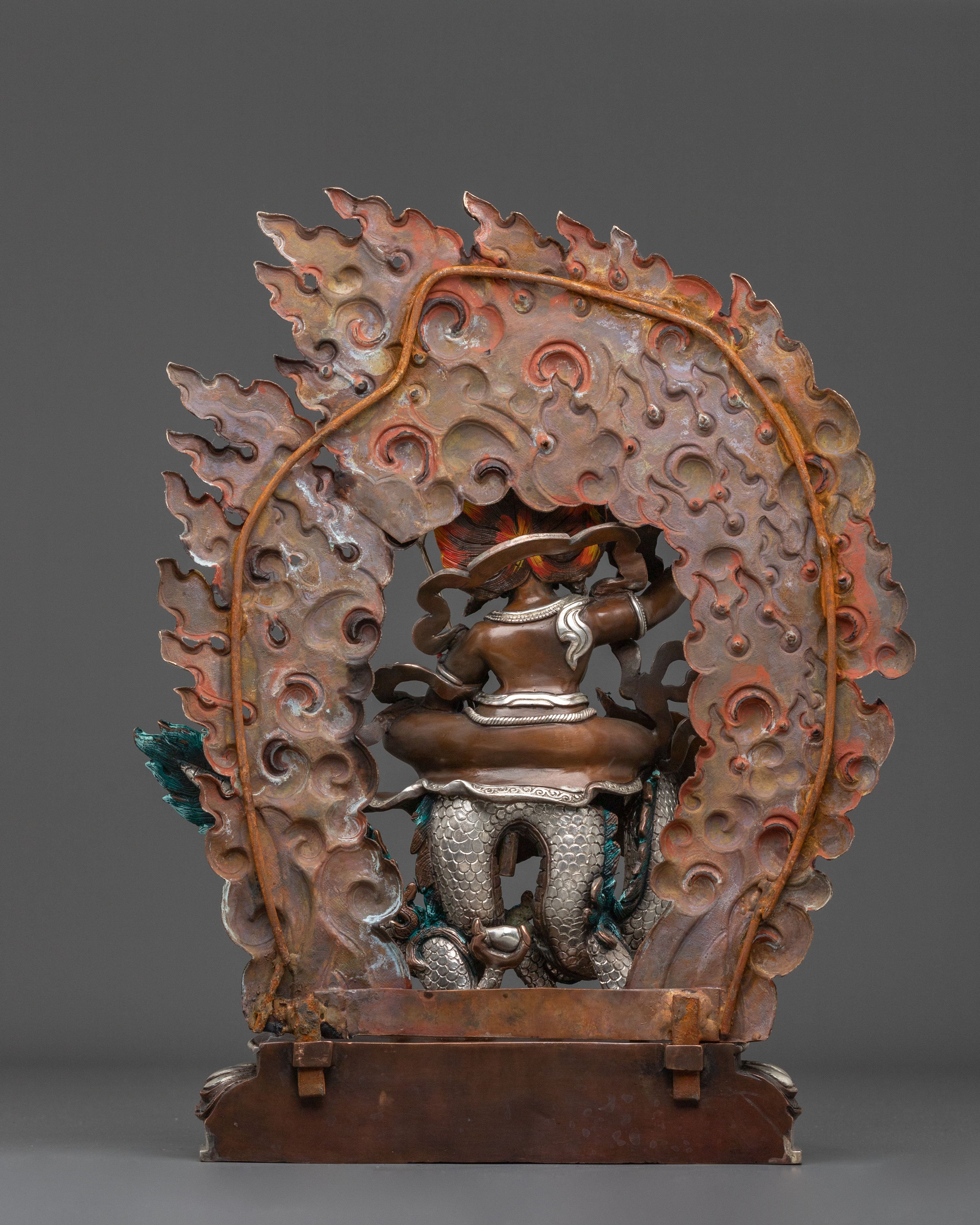 Sacred Statue of White Dzambhala: Deity of Wealth and Compassion