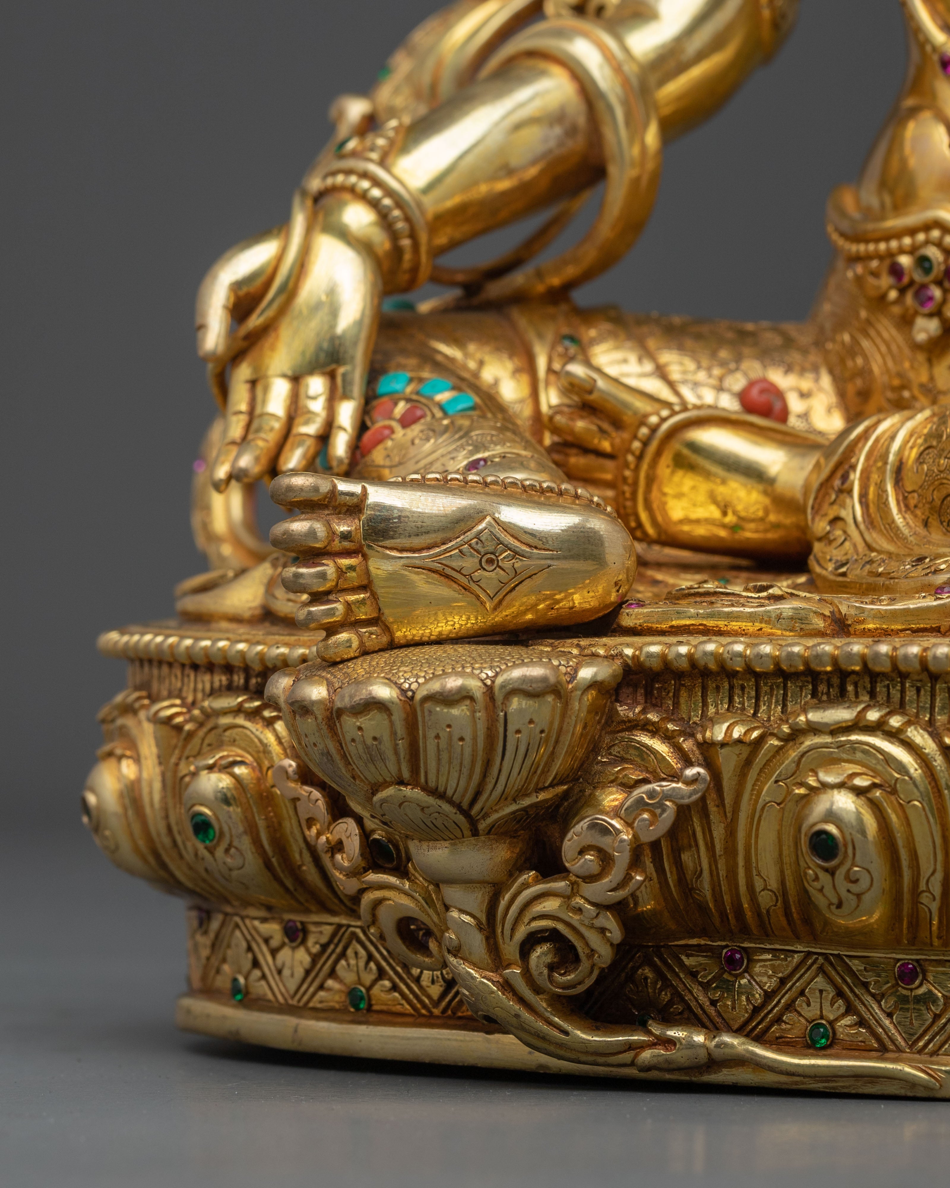 Handmade Green Tara Spiritual Figurine | Home Decor
