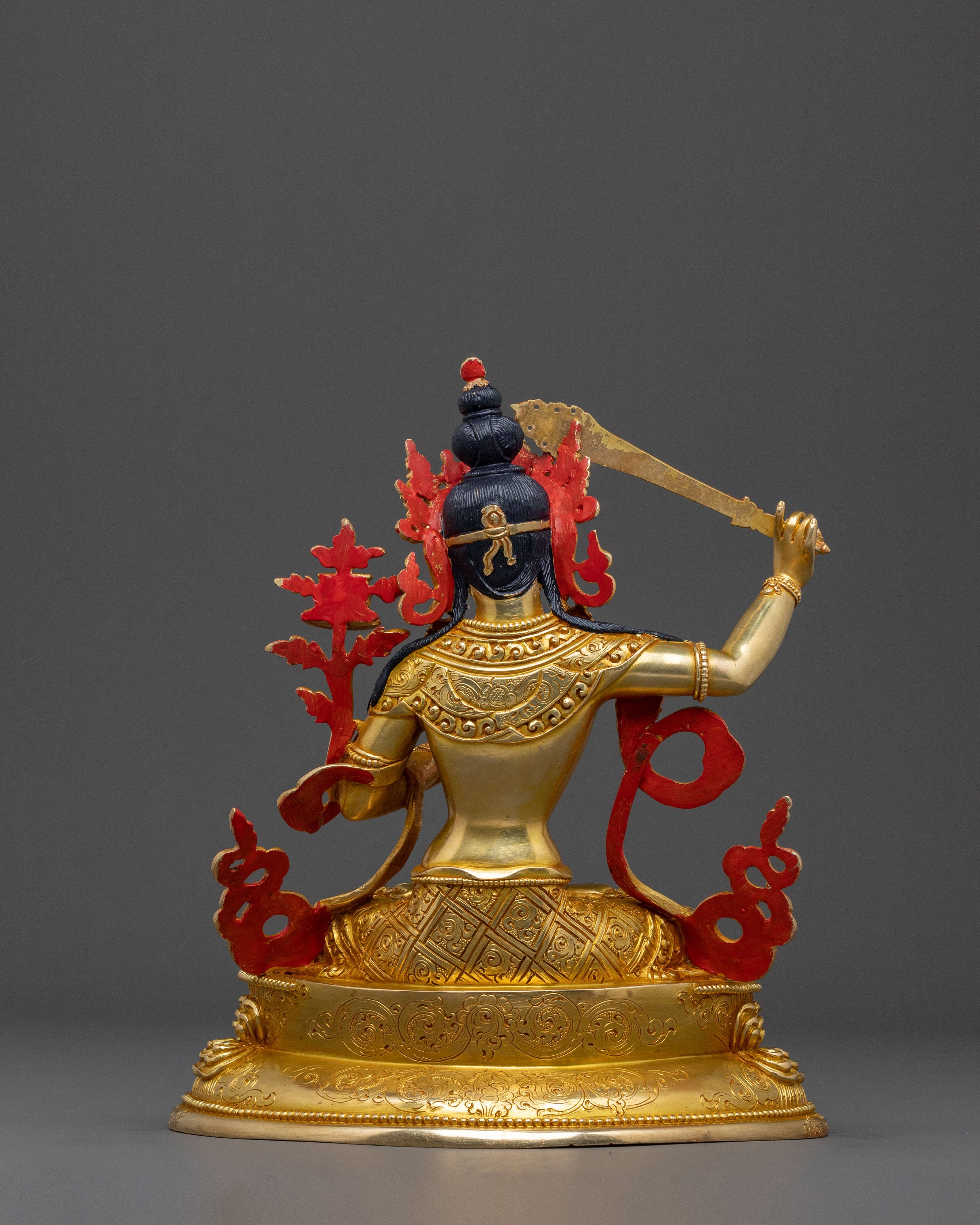 Manjushri Bodhisattva Wisdom Statue | Buddhist Sacred Altar Decor