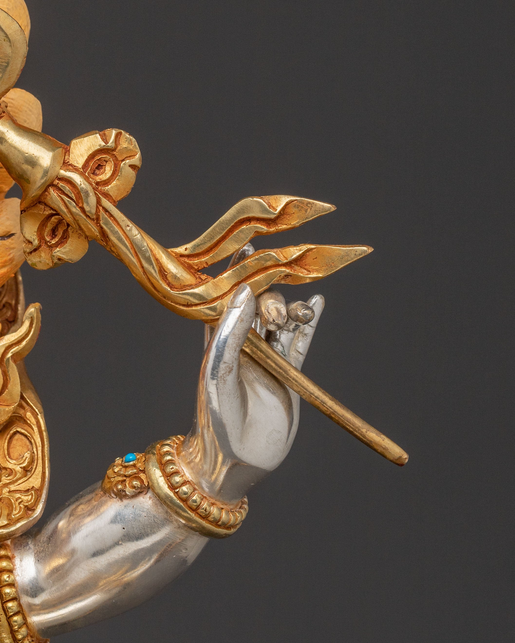 White Mahakala Statue Protector of Prosperity