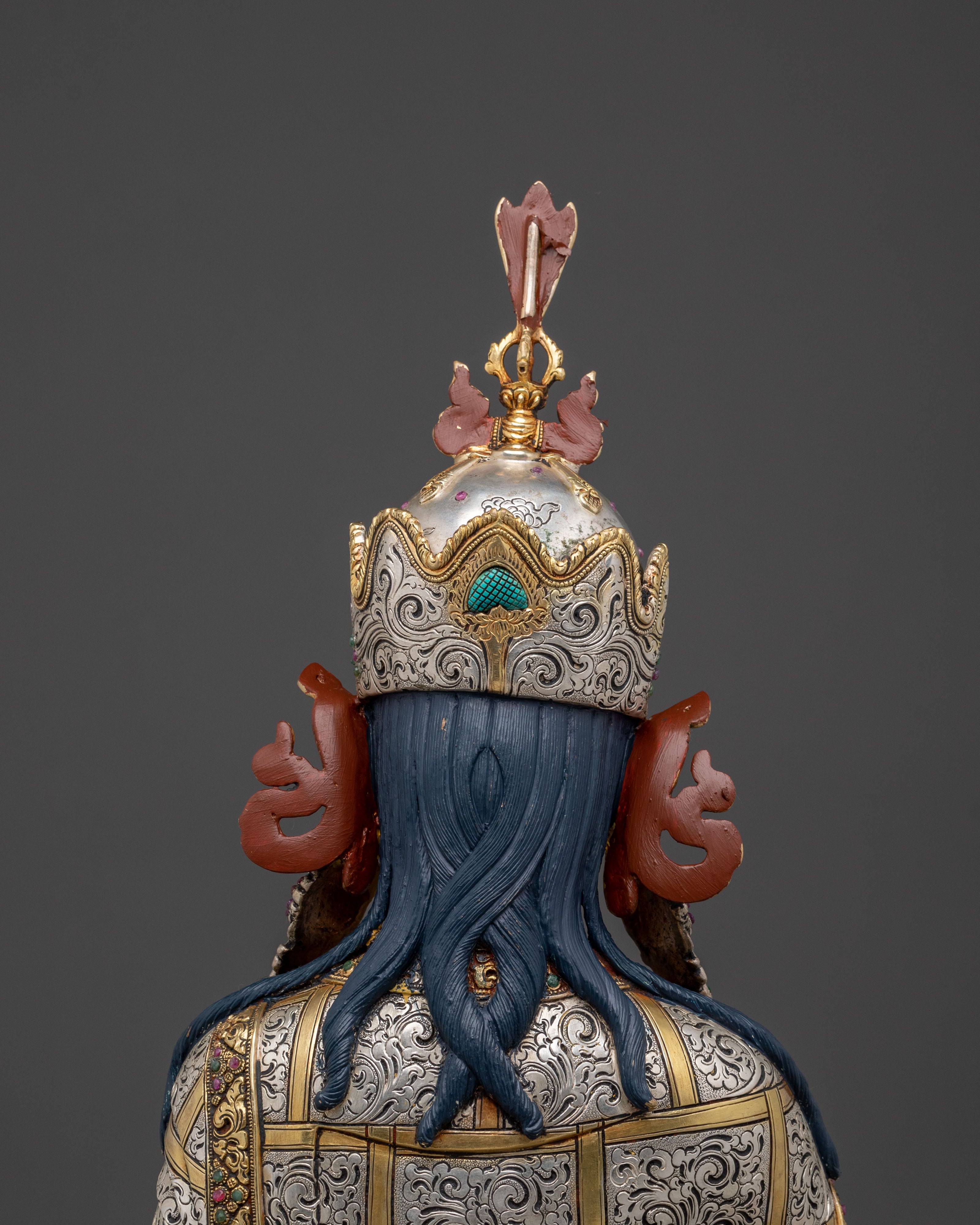 Tibetan Guru Padmasambhava Sacred Sculpture | 24K Gold Gilded