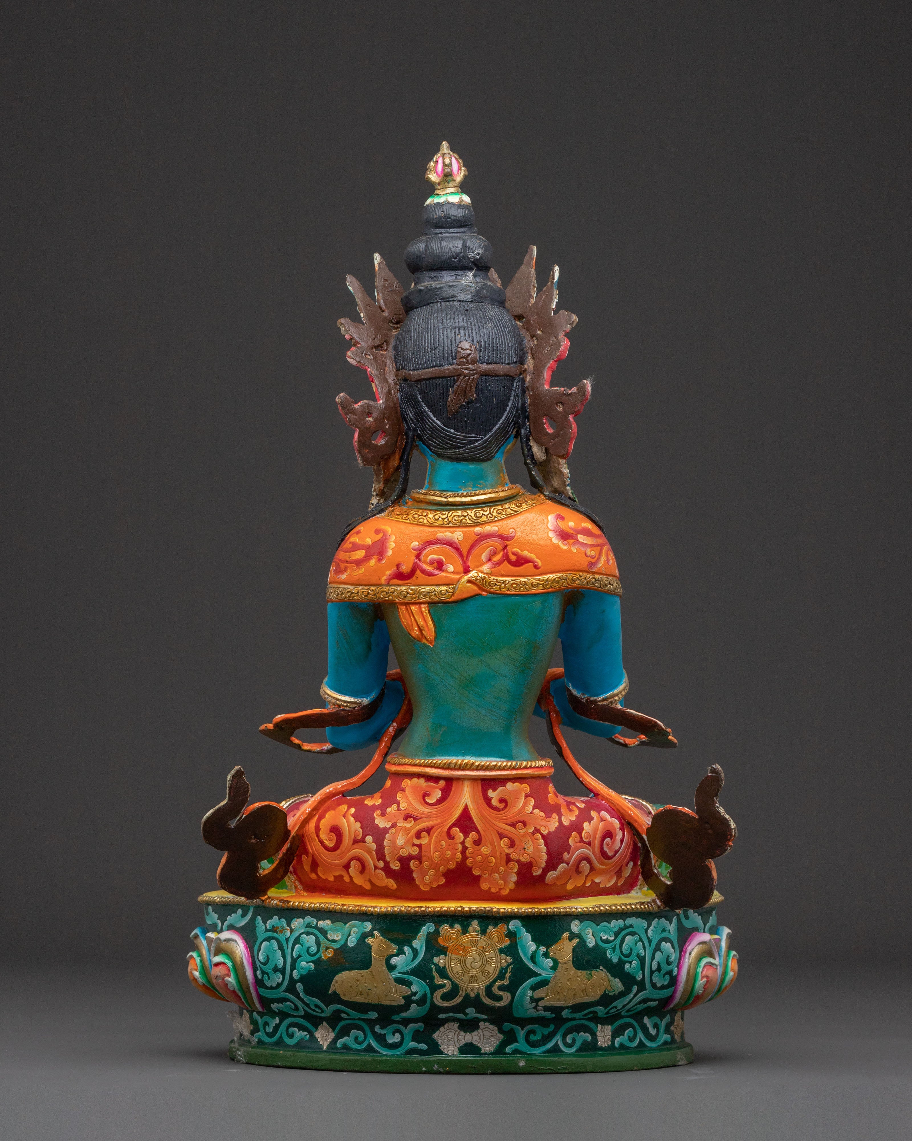Vajradhara Spiritual Statue: Hand-Gilded Reverence