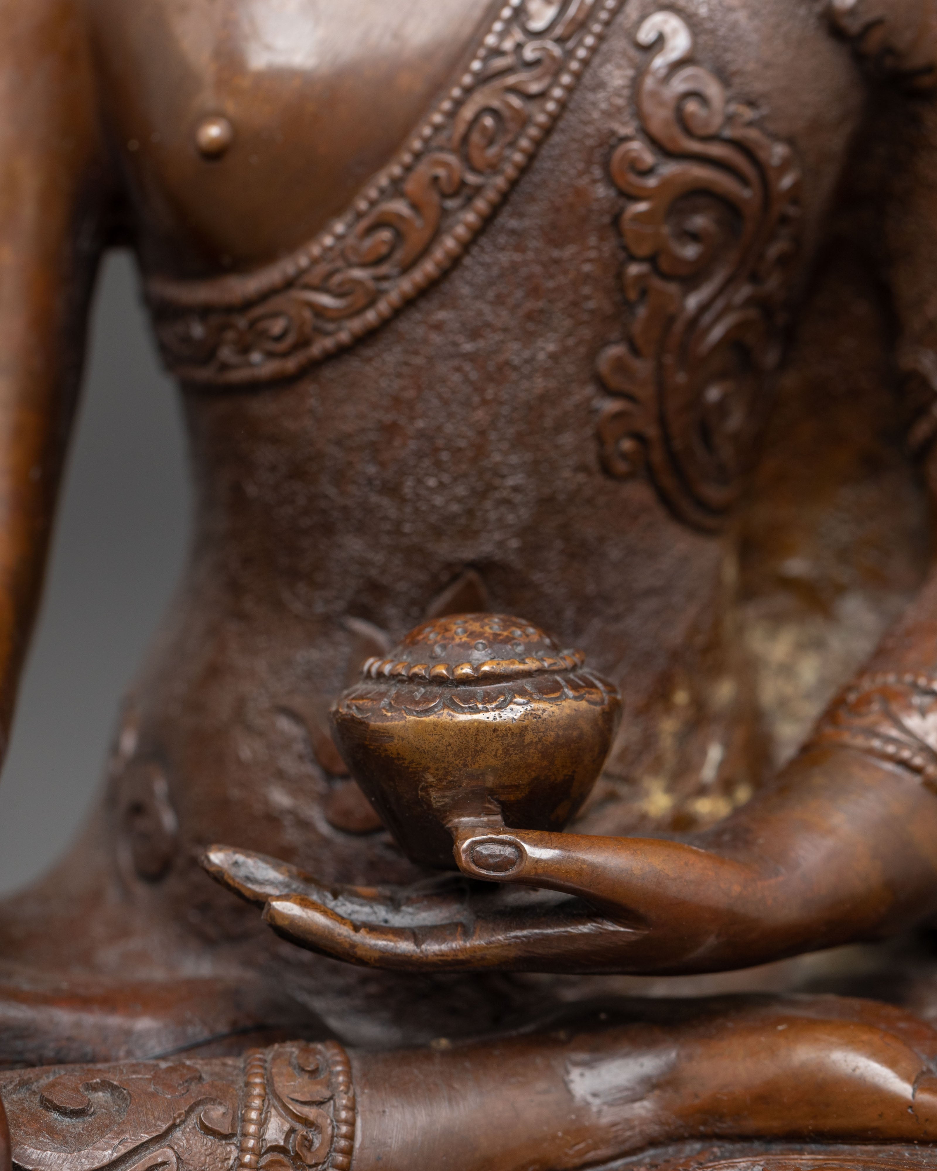 Handmade Oxidized Copper Statue of Buddha Shakyamuni | Gautama Buddha Statue